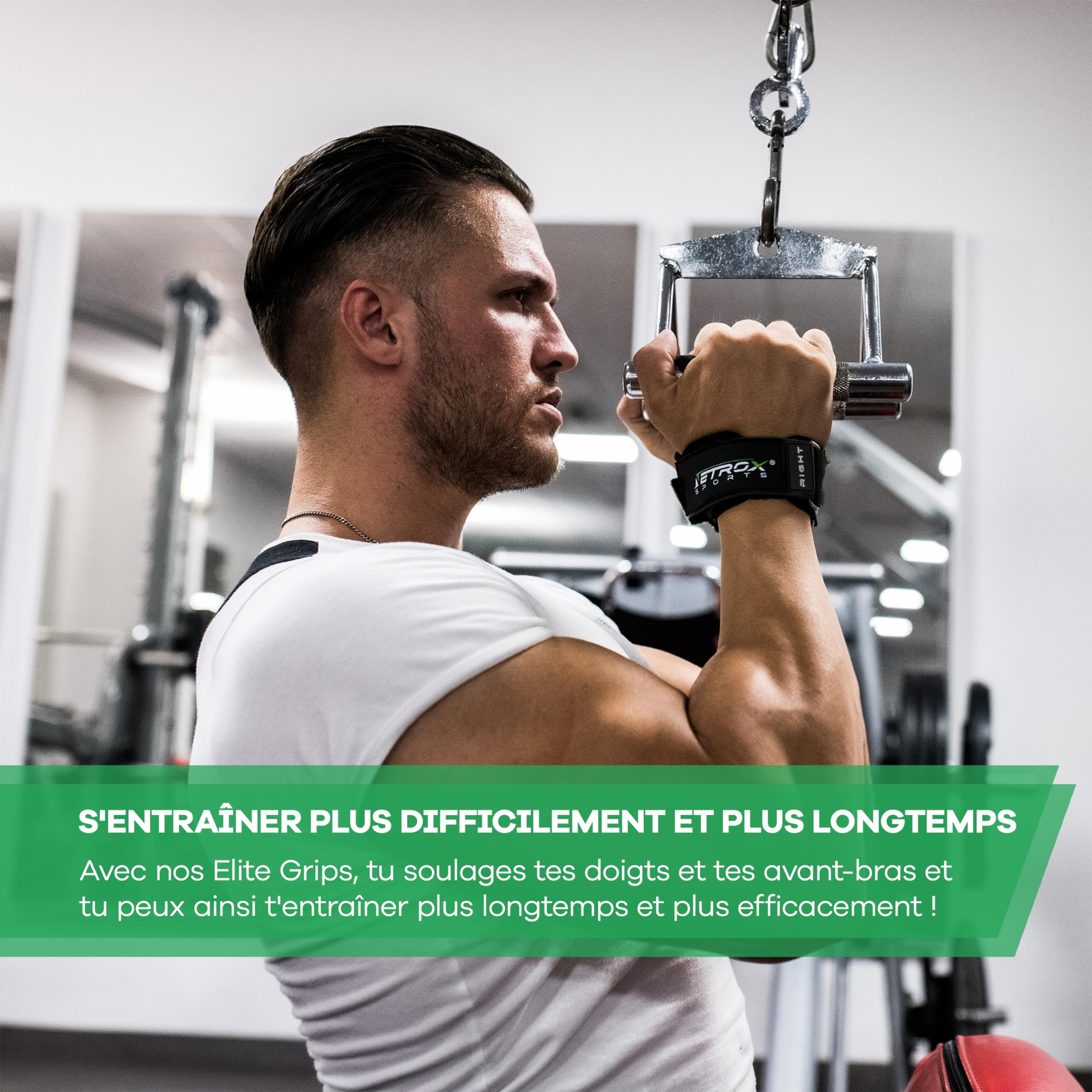 Hyper Grips pour Musculation – Sangles de tirage résistantes pour Fitness et Levage, idéales pour Sangle Poignet, Straps Homme, Accessoires de Sport, Sangle de Levage et Bandes Musculation