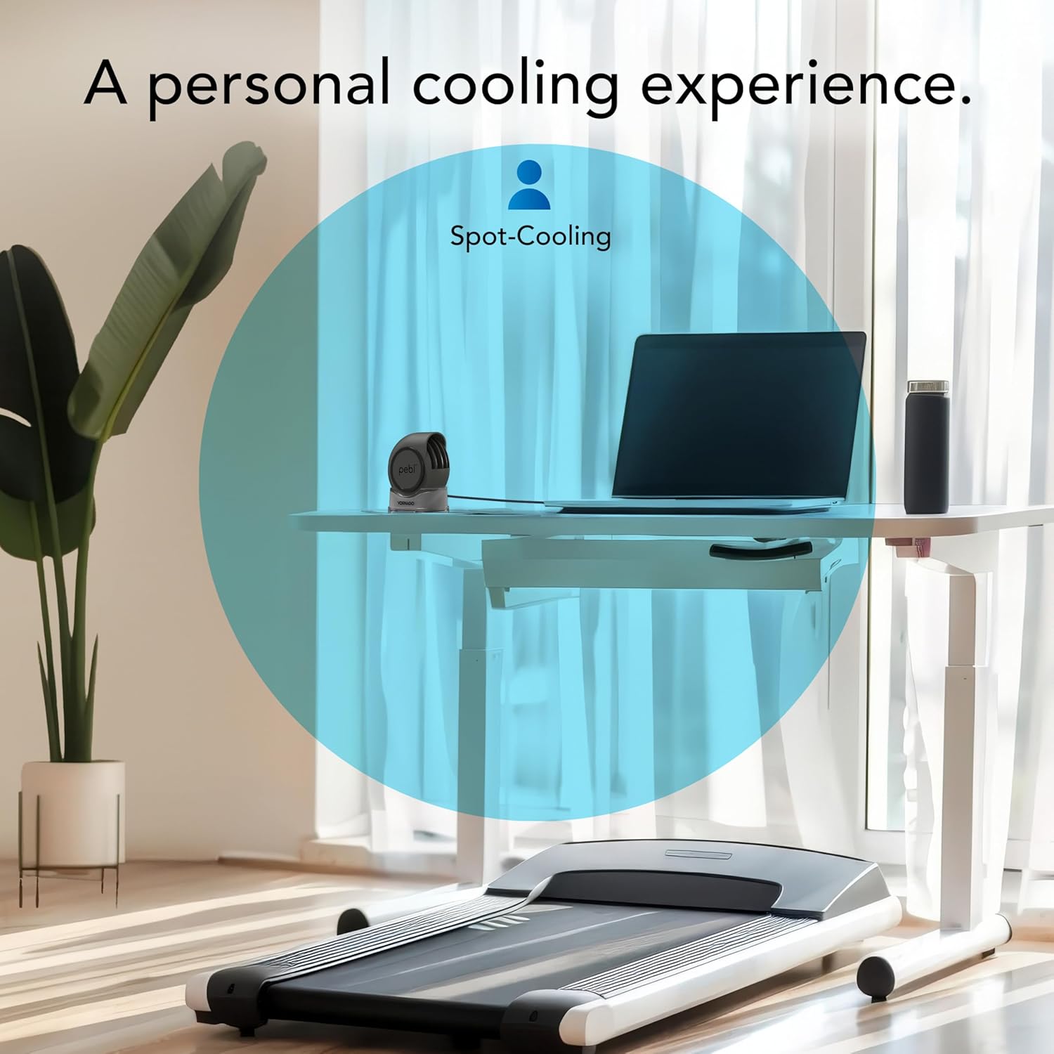 Vornado PEBL Portable Desk Fan, USB Fan, Magnetic Base, Adjustable Airflow, Personal Spot-Cooling, 2 Speed Settings, Included Wall Adapter, Perfect as Home, Office, or Travel Fan - Image 2