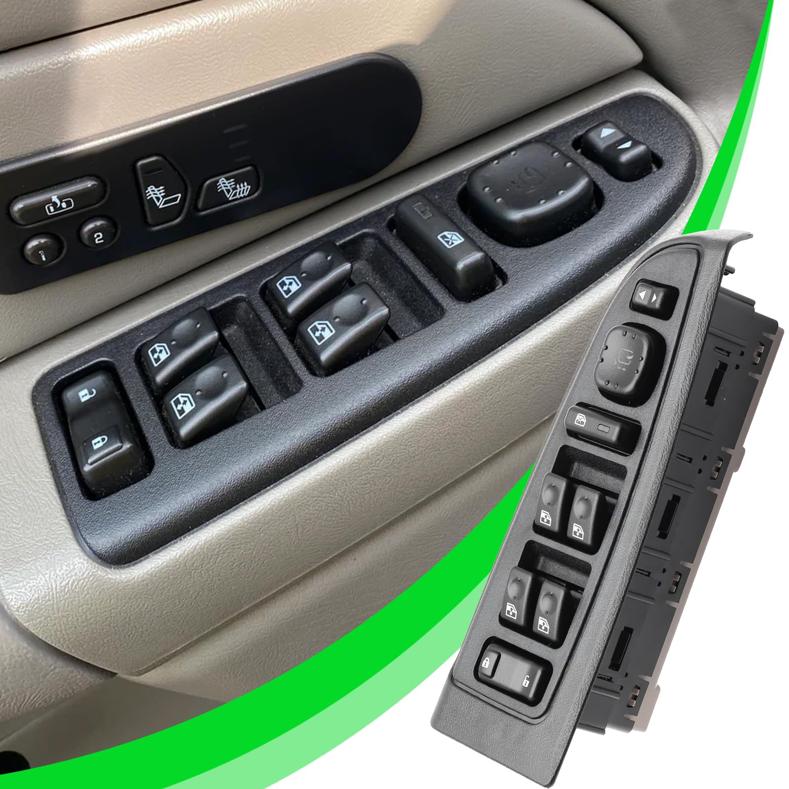 2000 Gmc Power Window Switch Master Power Window Switch For 2000-2002 GMC & Chevy Trucks (2 Door) – Direct Fit, Lifetime Warranty Driver Door Master Window Control Switch Replacement - Foto 7