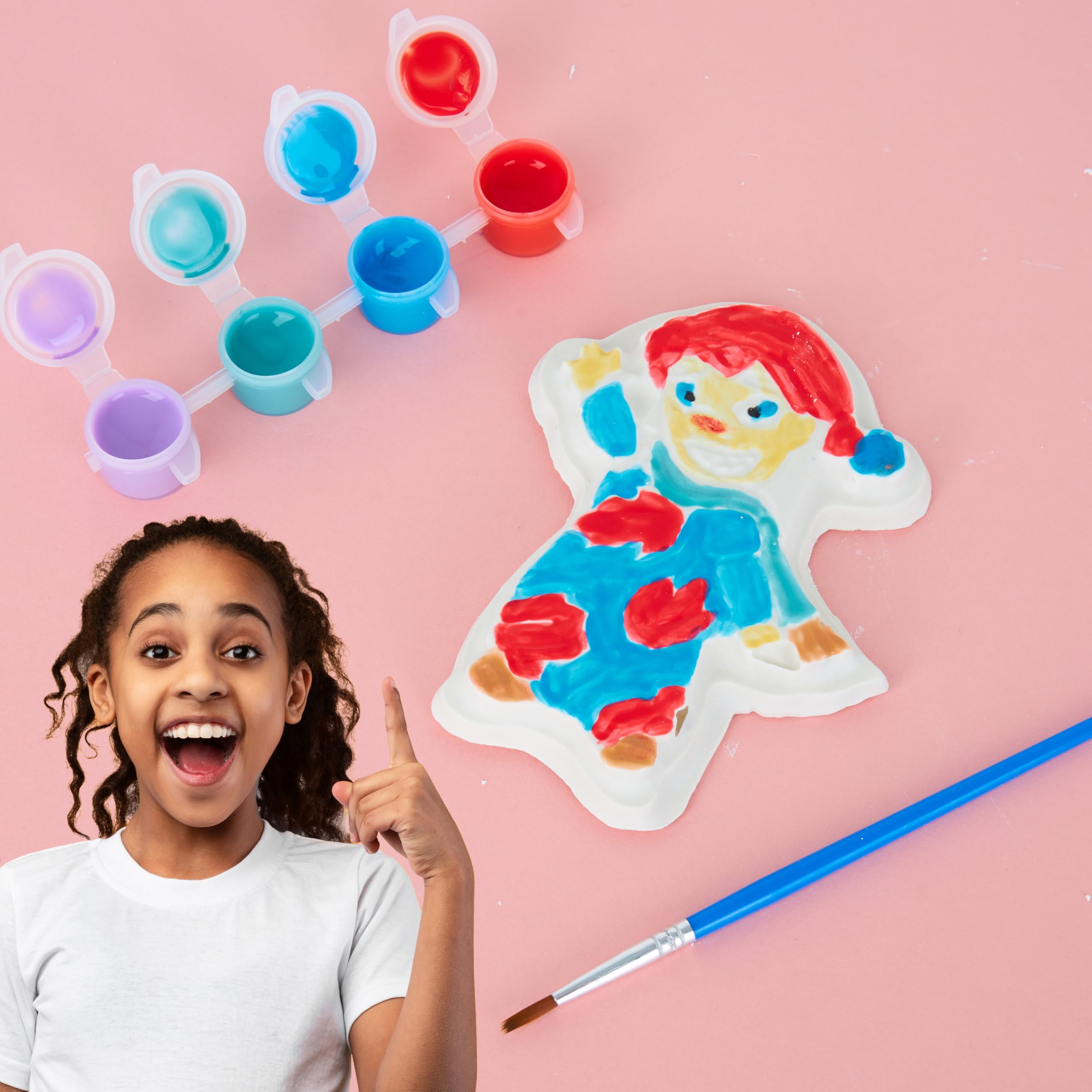 Plâtre De Noël à Peindre Nankoyal - Kit Créatif Statuettes Avec Aimants Pour Enfants Et Famille