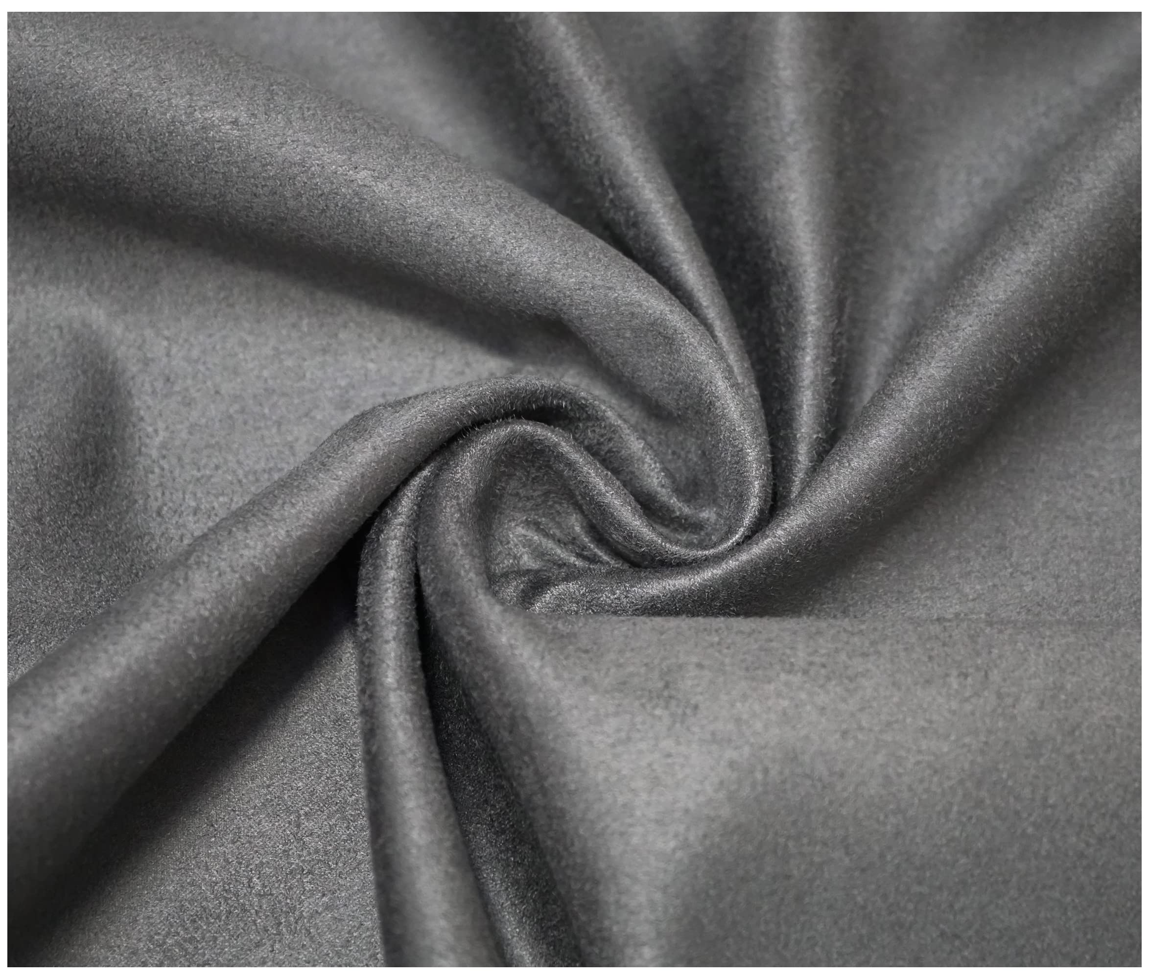 Faux Suede Soft Touch Leatherette Upholstery Fabric for Furnishings Cushions Curtain (300 x 150cm (3 Metre), Pewter) - Image 2