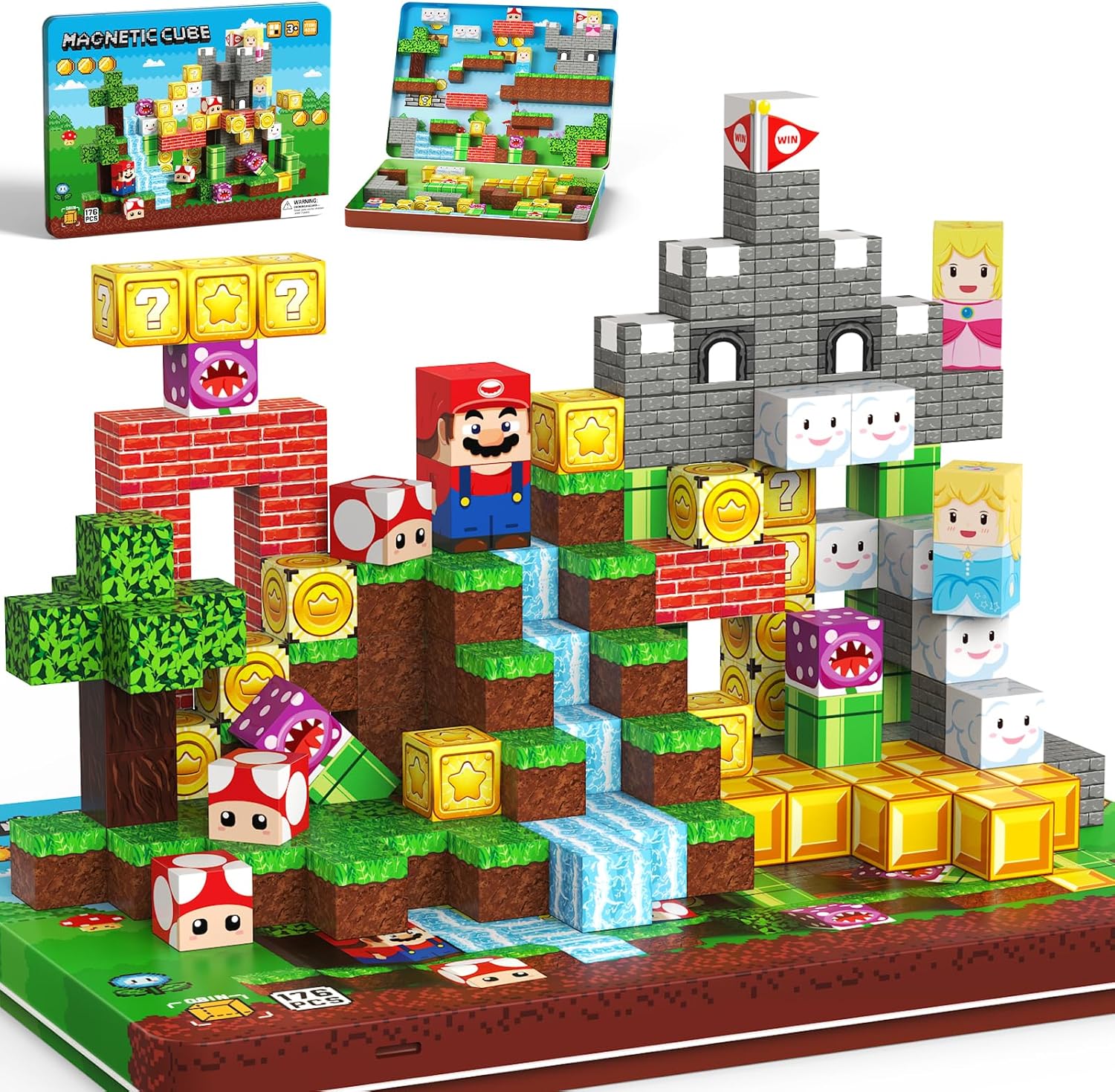 Magnetic Building Blocks with Iron Storage Box