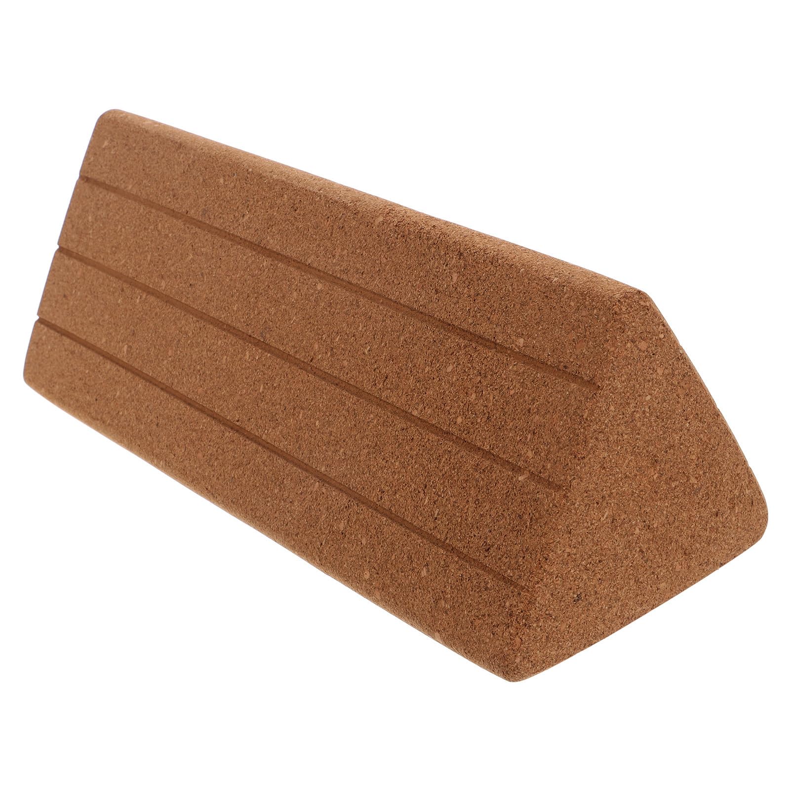 Zerodeko Bloque de Yoga Triangular de Corcho Amarillo, Alta Densidad para Aliviar Fatiga y Soporte en Entrenamiento de Baile Ejercicios