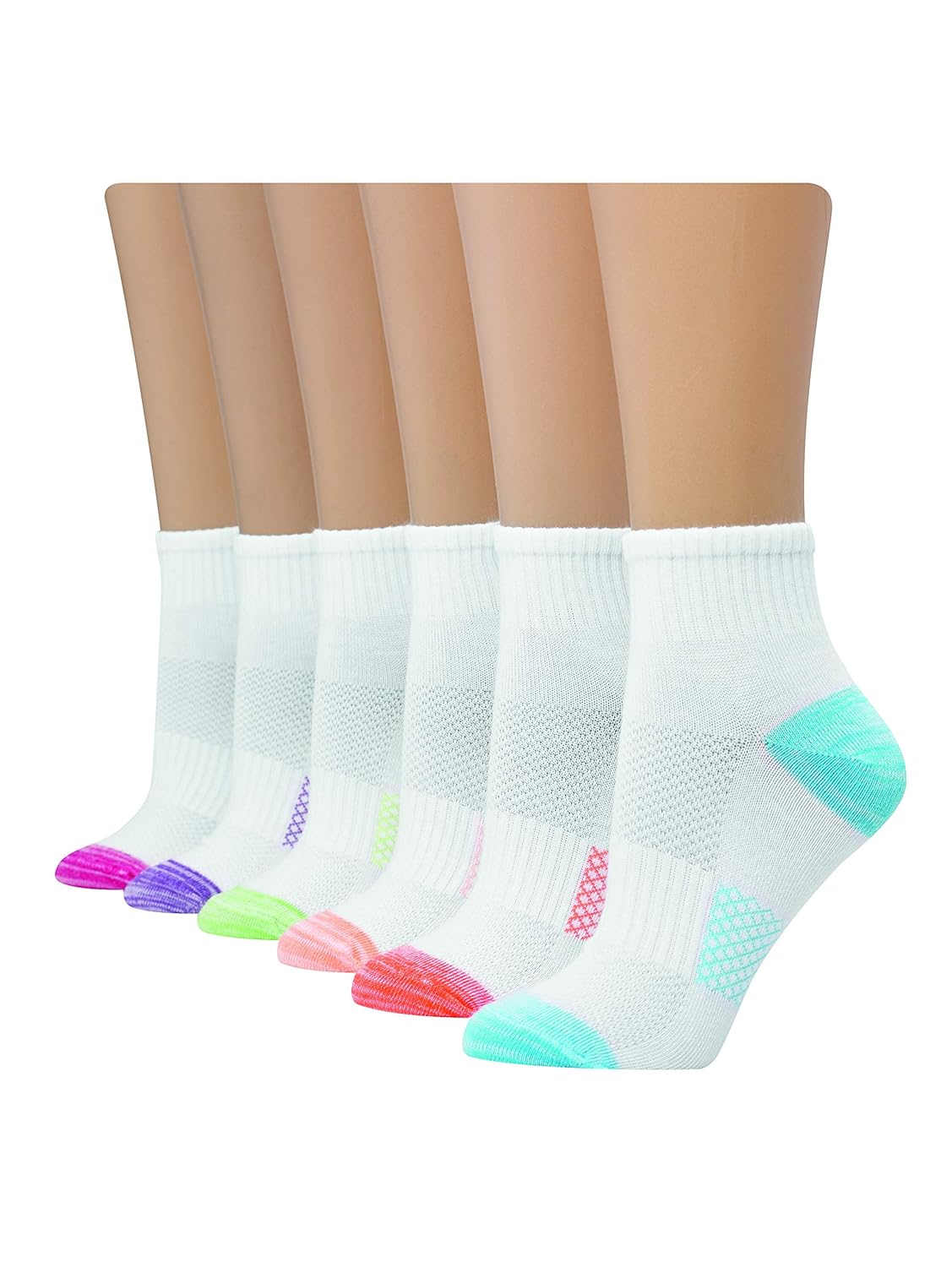 Hanes womens Hanes Womens 6-pair Lightweight Breathable Ventilation Ankle Socks