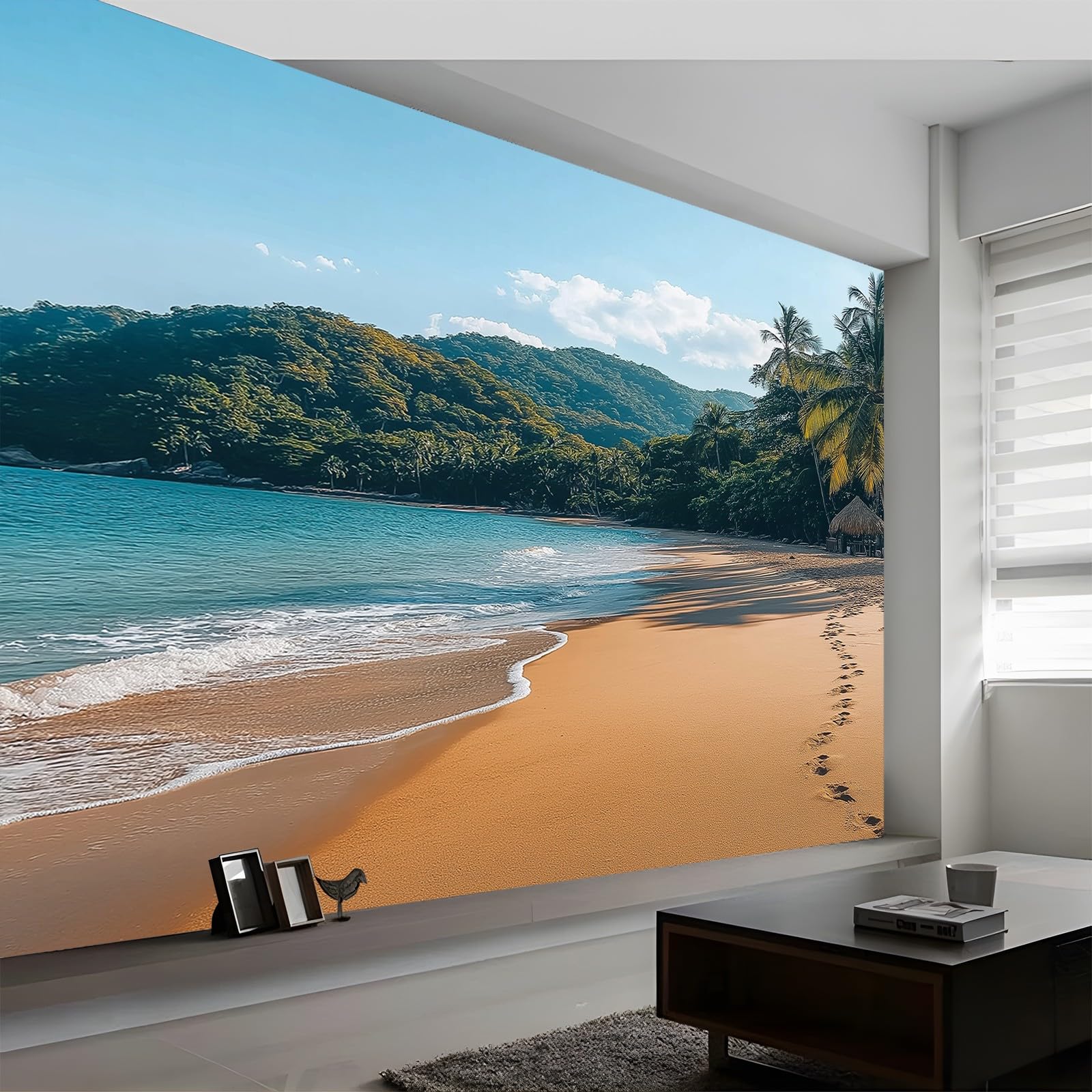 Mural Fotográfico Playa En Acapulco México 350x256 cm Murales Decorativos Pared 3D Papel Pintado, Moderno Decoración de Paredes para salón Dormitorio Pasillo Comedor