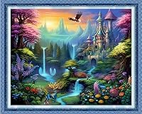 Vista 38 de Dimensean Kits de punto de cruz estampados, gama completa de patrones de bordado, kits de iniciación para principiantes y adultos, kits de punto