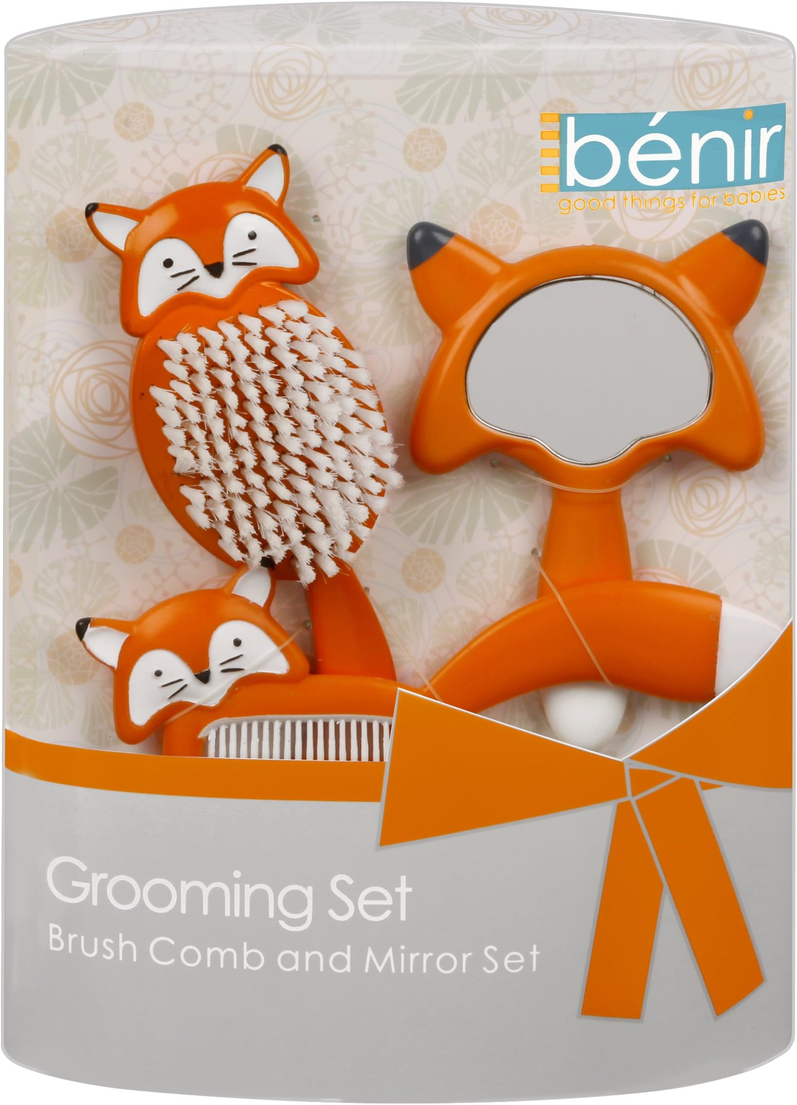 Benir Forest Fox Grooming Set, Orange/White