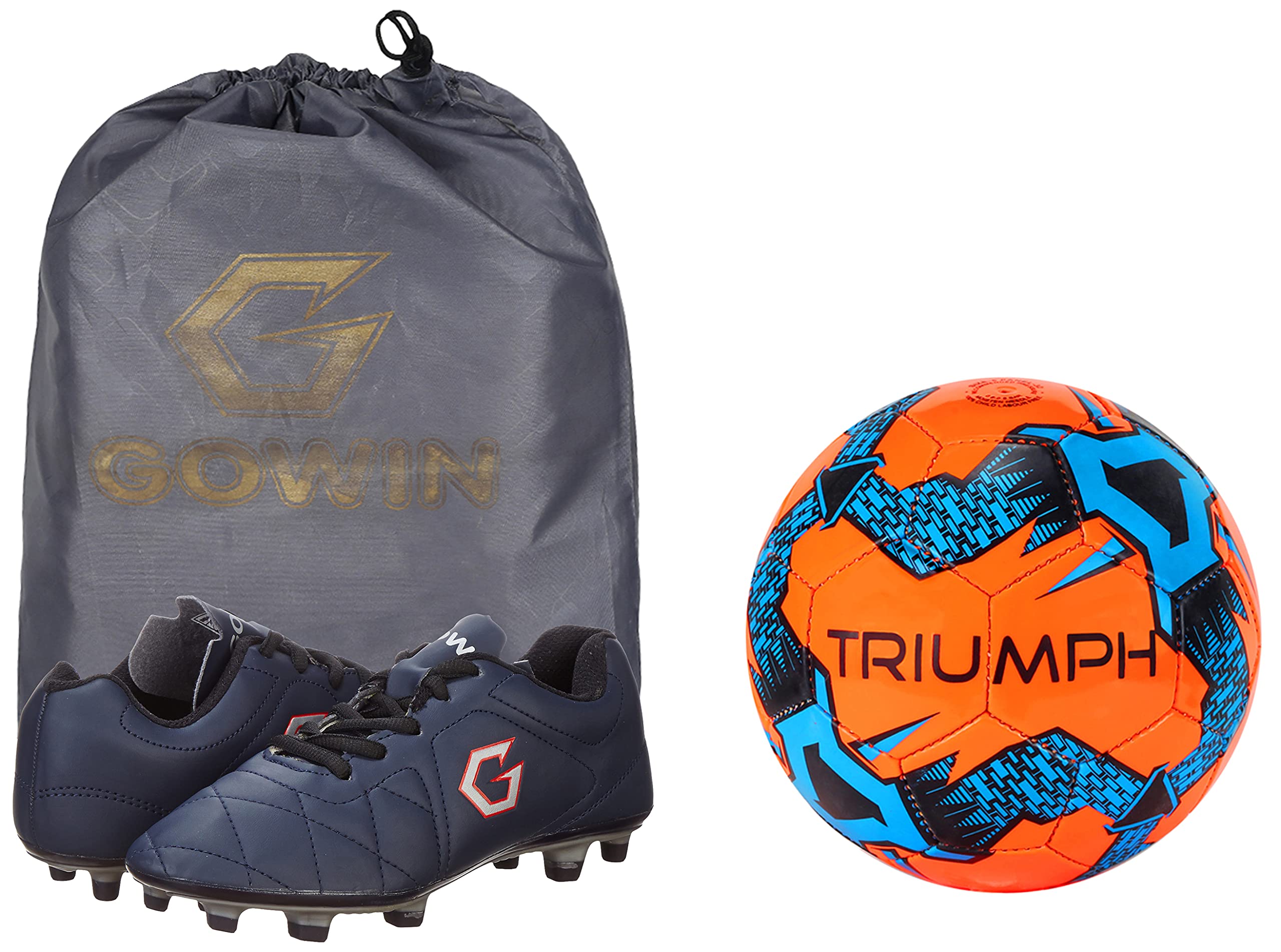 Football Pvc Boss Orange With Gowin Football Shoe Mercury Navy New Size-3-image-40