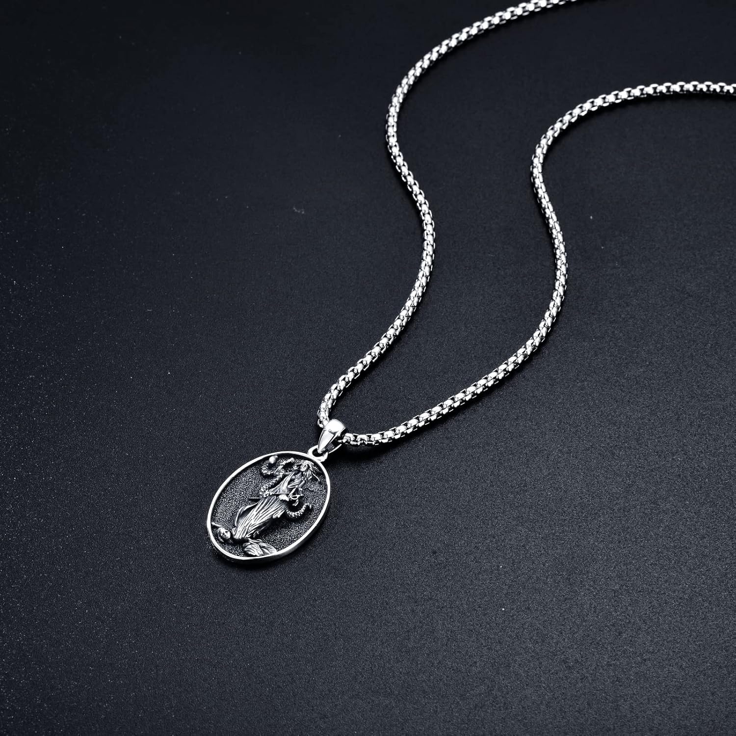 Seiyang 925 Sterling Silver Mythology | Paganism | Egyptian Necklace Jewelry Gift for Men Women with 2mm 22+2 IN Rolo Chain (with Gift Box) - Image 5