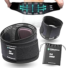Dimedsion Lumbar Belt Men Work with Removable Lumbar Pad - Lumbar Girdle Men with Bag, Lumbar Girdles for Men and Women for Back Discomfort, Work Girdles (L)