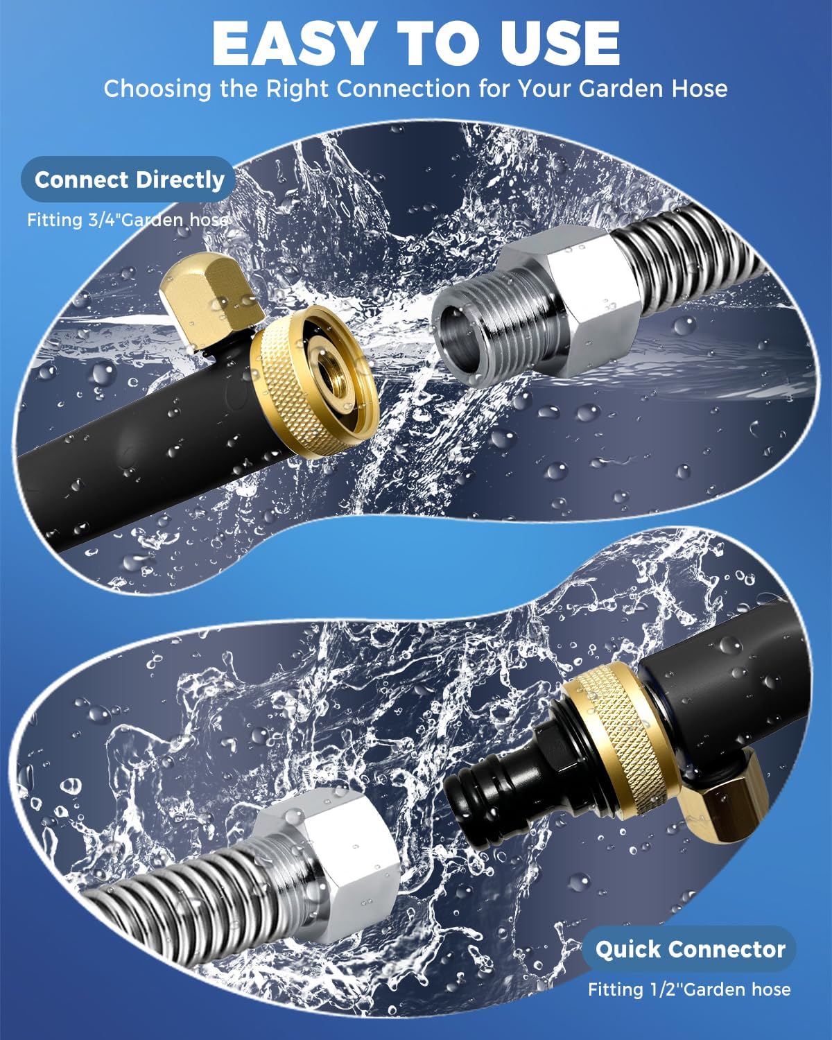 Jet Nozzle Power Washer for Garden Hose, Upgraded 2-In-1 High Pressure Wand image 3