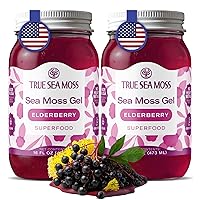 Vista 11 de TrueSeaMoss Gel de musgo marino – Hecho en EE. UU. – Musgo marino recolectado en la naturaleza, frutas y verduras en frasco – Fresa, paquete de 1