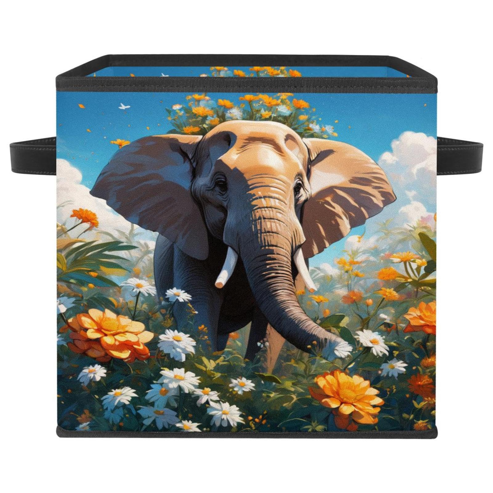 Boîte de rangement pliable éléphant pour organiser la chambre d'enfant