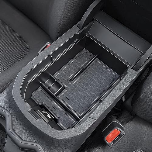 Miniatura 5 de JDMCAR Bandeja organizadora de consola central de 2 piezas y caja de almacenamiento para reposabrazos compatible con Toyota RAV4 2019 2020 2021 2022