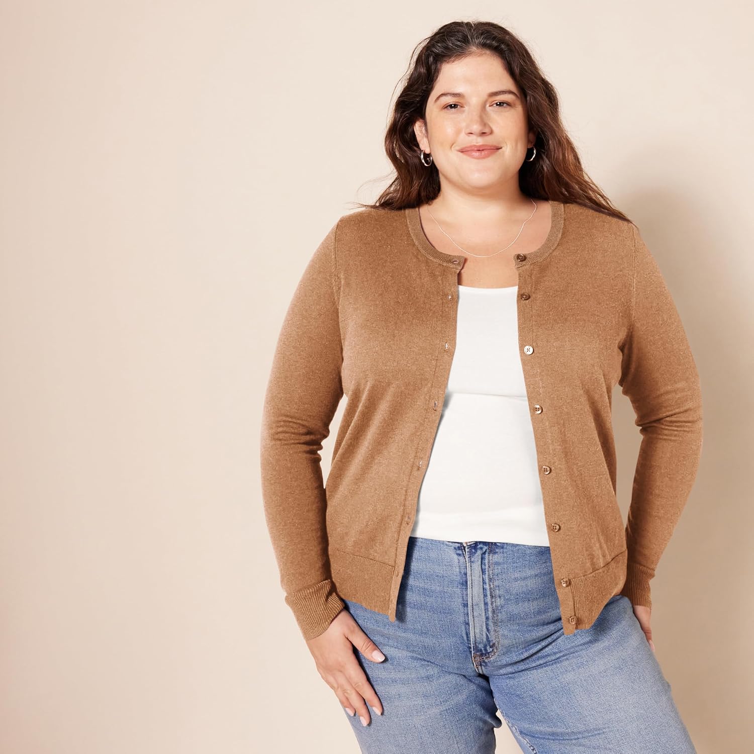 Amazon Essentials Women's Lightweight Crewneck Cardigan Sweater (Available in Plus Size) - Image 6