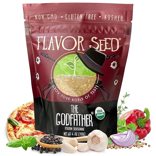 Condimento italiano orgánico, The Godfather by Flavor Seed, mezcla mediterránea de hierbas y especias para ensalada de pasta, salsas de tomate,