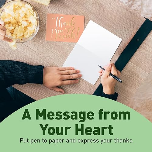 Miniatura 6 de Sweetzer & Orange Tarjetas de agradecimiento en blanco con sobres, juego de 24 tarjetas de notas en 3 colores, incluye caja de tarjetas, perfecto