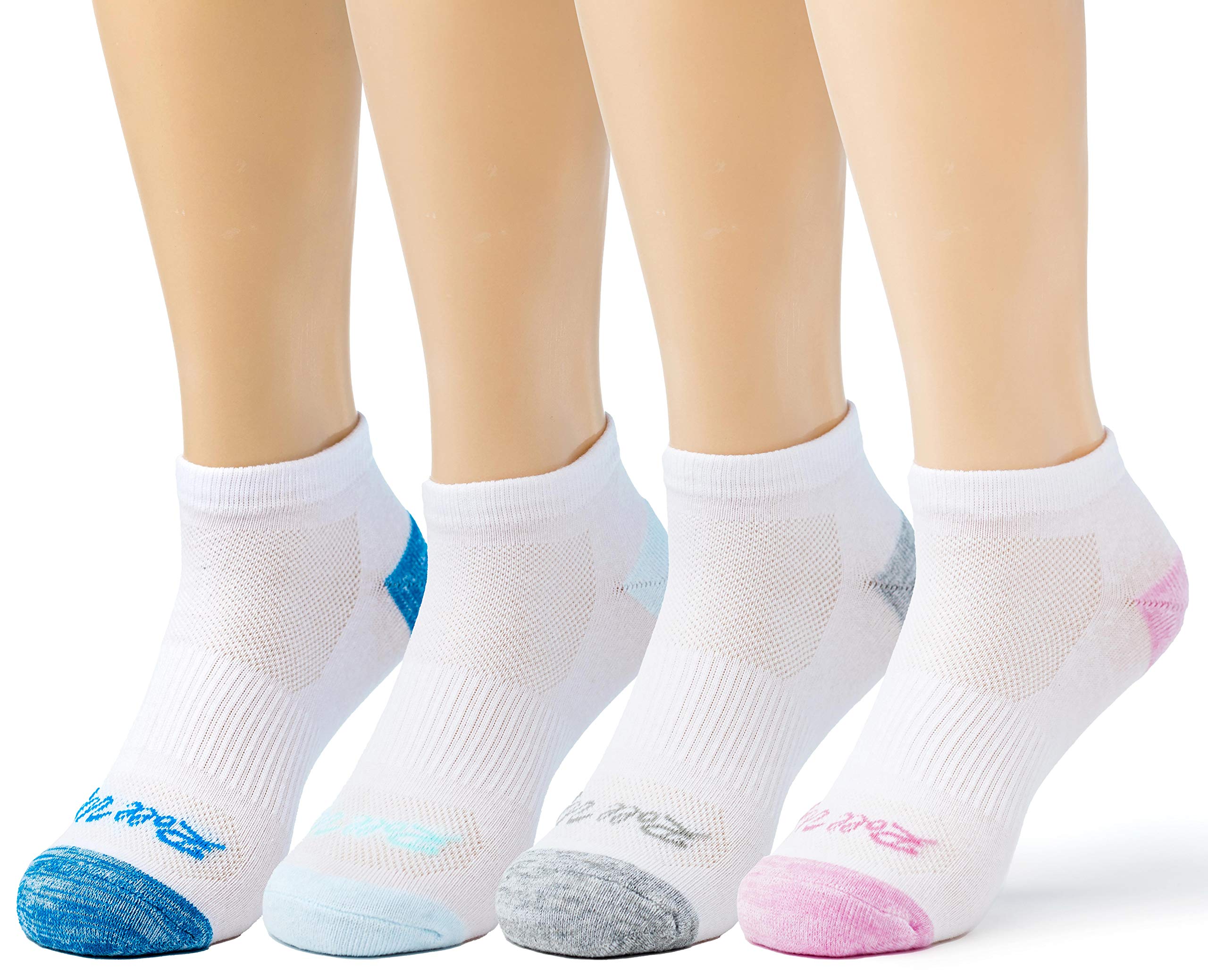 Rollup Women's Performance Low Cut Sports Athletic Runner Breathable Cushioned Comfort Socks 4 Variety Color Pack