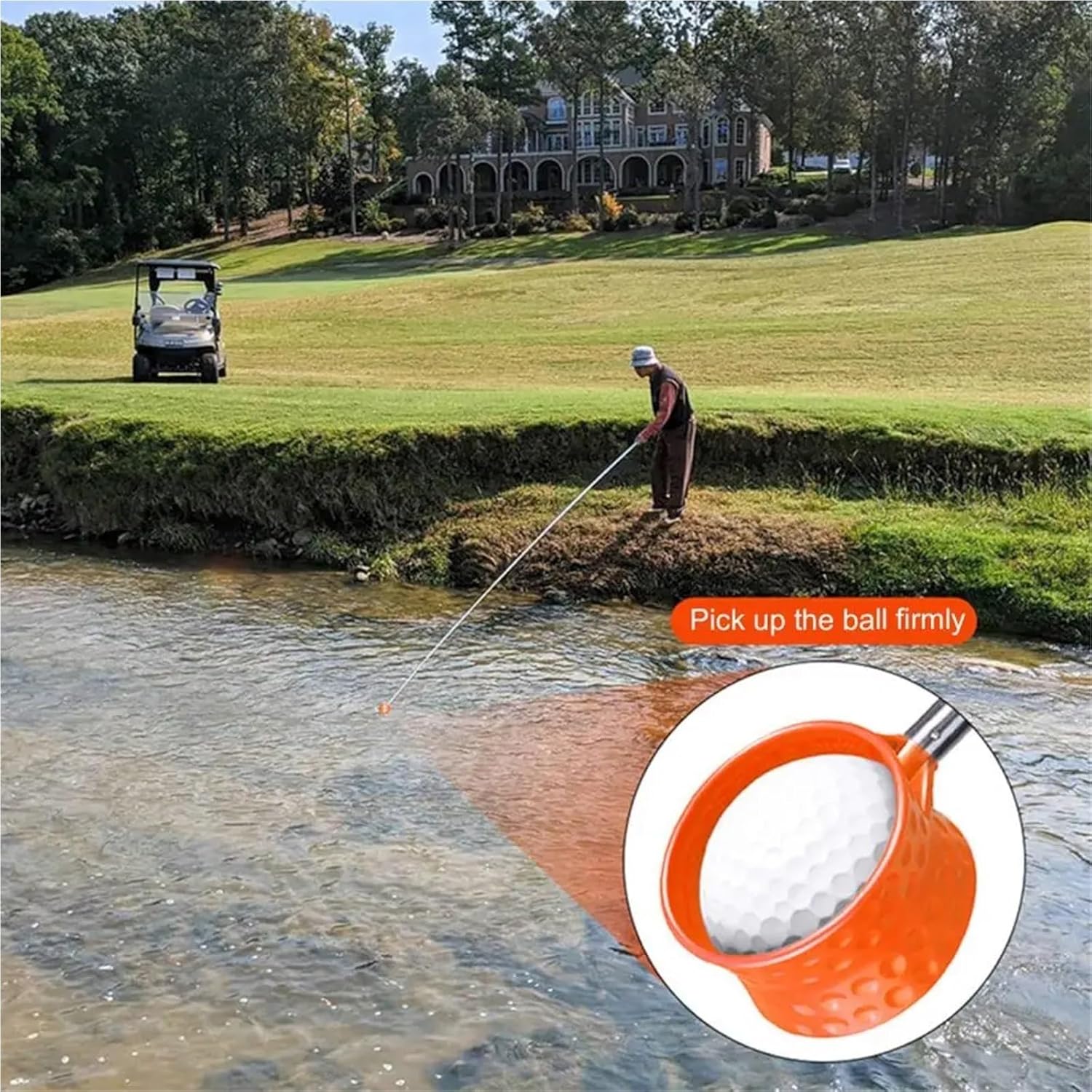 Golf Ball Retriever 3pcs Telescopic Golf Ball Retriever Stainless Steel Two-Sided Grabber Portable Pickup Tool for Golfers for Men Women