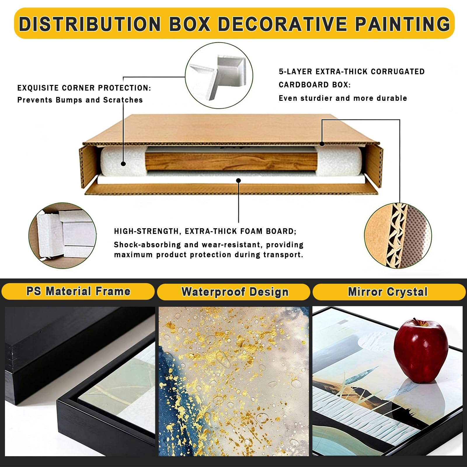 Cuadro Electrico Tapa Contadores Caja Decorativos Caja Electrica Contadores Cubierta Portátil De Distribucion Contador Marcos Electricos Decoracion Con Marco PS Salón(E Gold-R,30cm*40cm)
