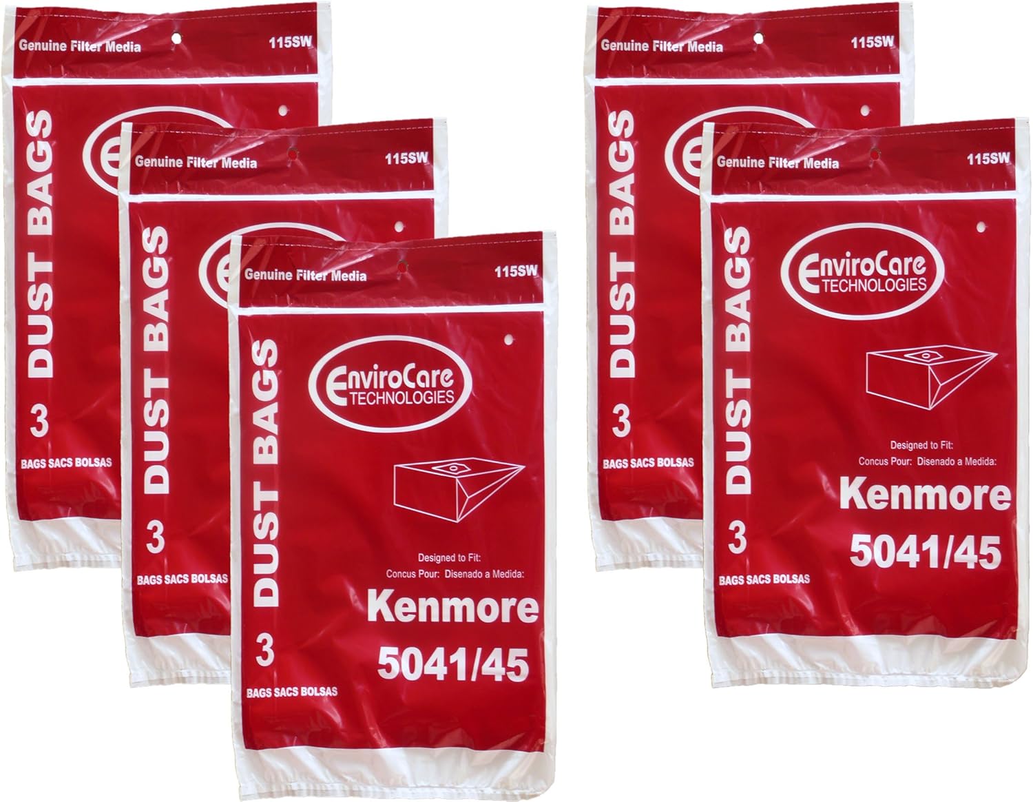 15 Kenmore #205045 Type H Canister Vacuum Cleaner Bag Model 203040 24025 23040 20035, 20350, 20395, 24031, 24200, 24203, 21040, 24205, 24300, 25170, 25250, 25300, 25320, 26350, 26355, 27320, 28320,