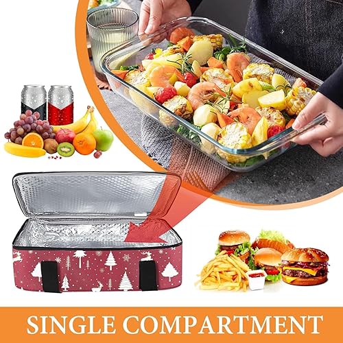 Miniatura 29 de Cazuela aislada de dos pisos para alimentos calientes o fríos, bolsa calentadora de alimentos para fiestas de comida, pícnic, comidas al aire libre