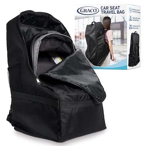 Padded Car Seat Travel Bag & Infant Carrier Backpack, Durable