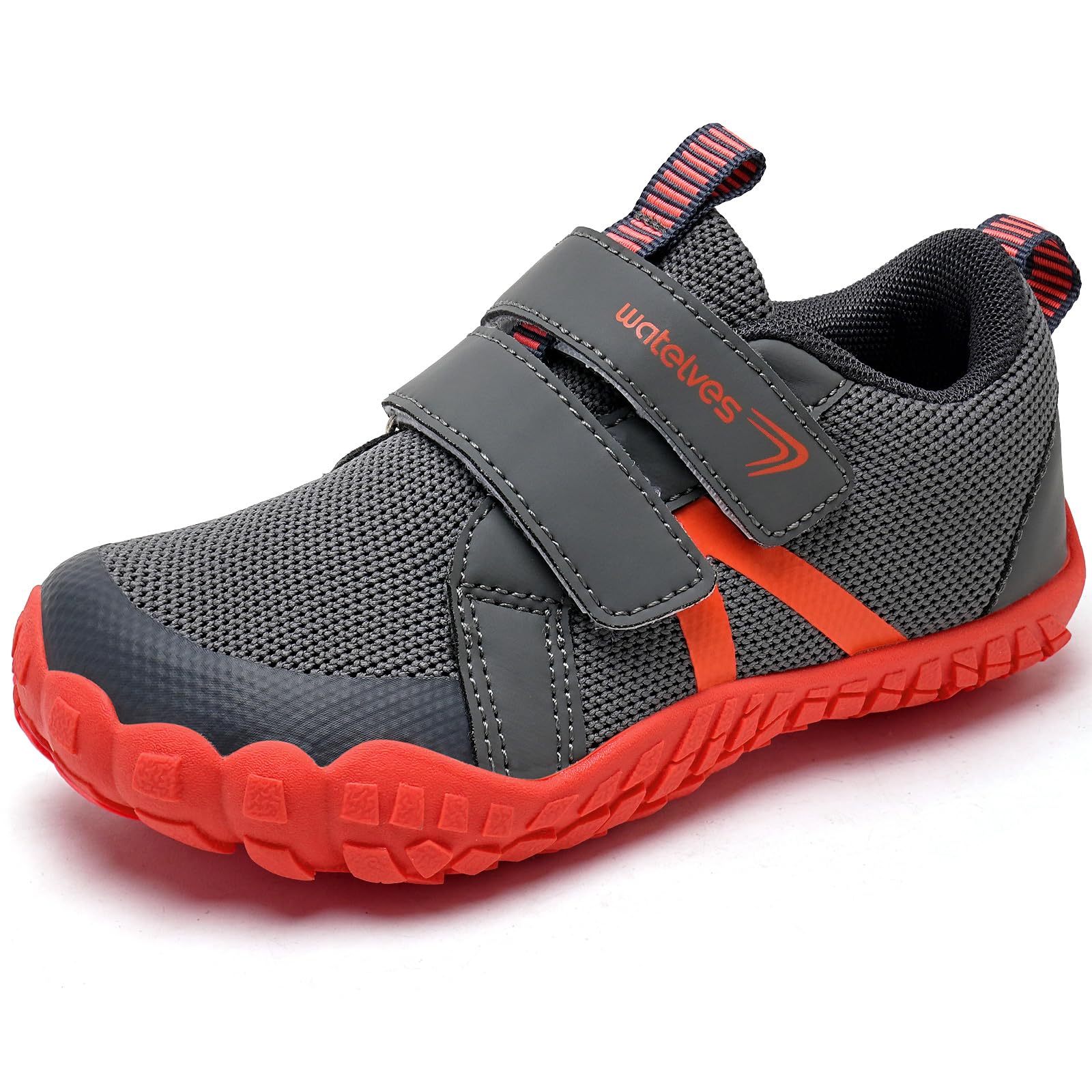 WateLves Barfußschuhe Kinder Barfussschuhe mit Klettverschluss Jungen Mädchen Atmungsaktiv,Größe 25-36 EU