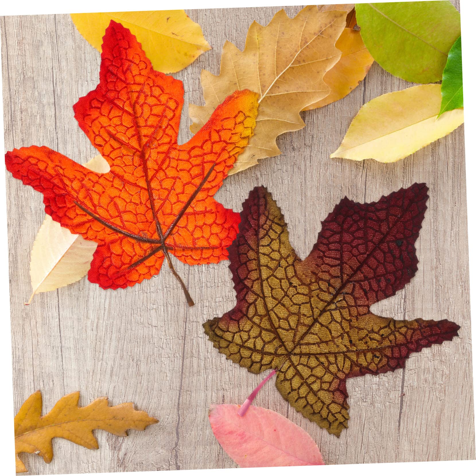PRETYZOOM 128 STK Simuliertes Ahornblatt Künstliche Herbstblätter Heimdekorationen Herbstdeko Für Zu Hause Pflanzendekorationen Tischgirlande Simulation Ahornblatt Pflanzen Seidenblume