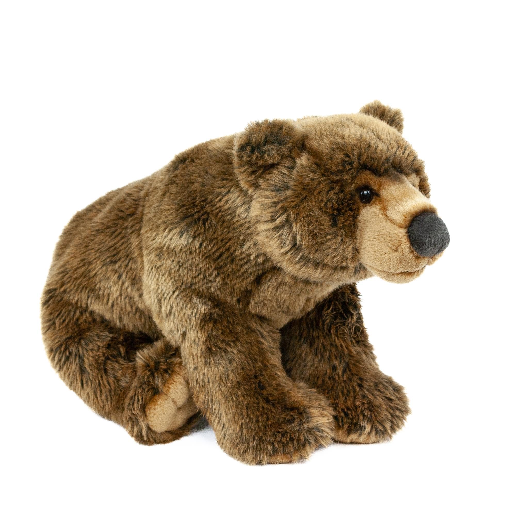 Teddys Rothenburg Maskotka niedźwiedź brunatny Grizzly ciemnobrązowy 40 cm stojący pluszowy niedźwiedź brązowy pluszak