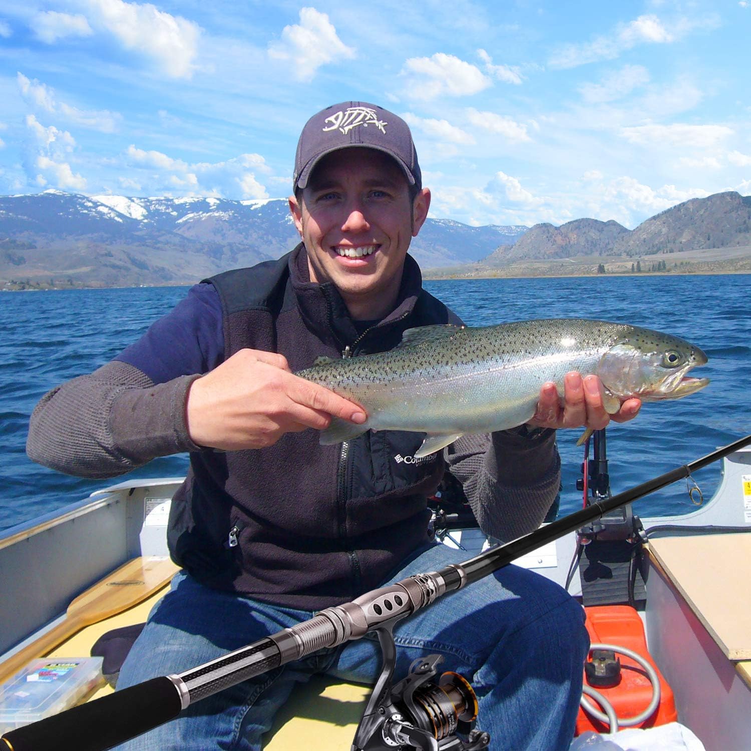 PLUSINNO Telescopic Fishing Rod Retractable Fishing Pole Rod Saltwater Travel Spinning Fishing Rods Fishing Poles