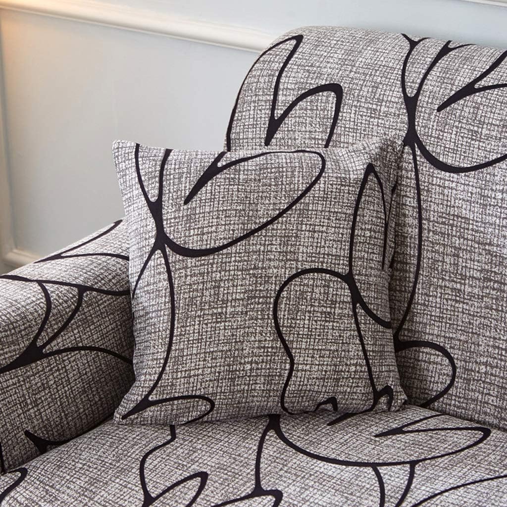 ZHOUXIAO Stretch Sofa Towel Cover, Soft Sofa slipcovers Pattern for 1/2/3/4 L Shape seat Cushion Couch,loveseat Couch Cover with Elastic Bottom, Non-Slip Washable Sofa Cover (XL(235-300CM),D)