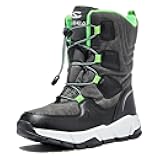 Kids Snow Boots Boys Girls Mid Calf Waterproof Warm Faux Fur Lined Insulated Winter Shoes(Toddler/Little Kid/Big Kid)