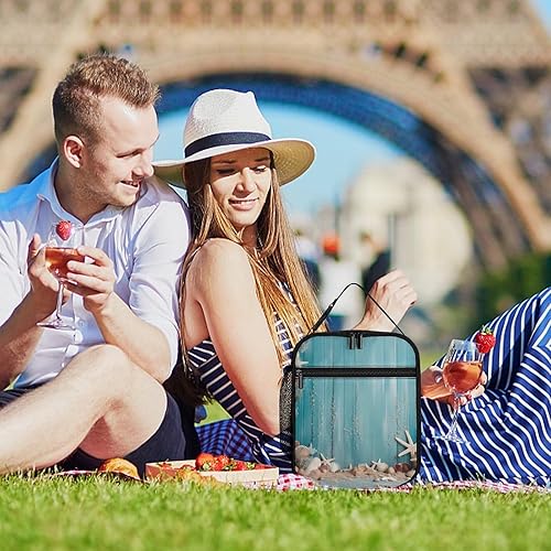 Miniatura 6 de Shell Starfish Pattern Insulated Lunch Bag for Women Men Reusable Lunch Box Tote Bag for Work Travel