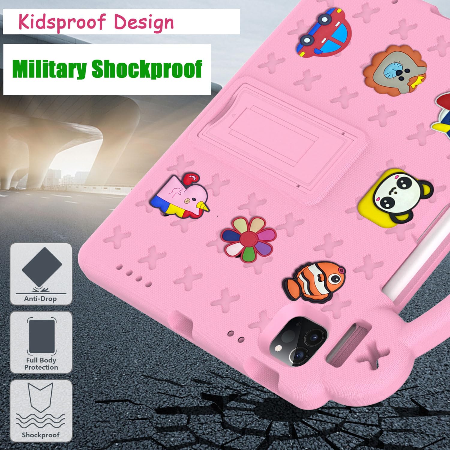 Custodia Per IPad Per Bambini In Schiuma EVA - Protezione Antiurto Con Maniglia E Supporto - Compatibile IPad 10a Gen, Air 4/5, Pro 11"