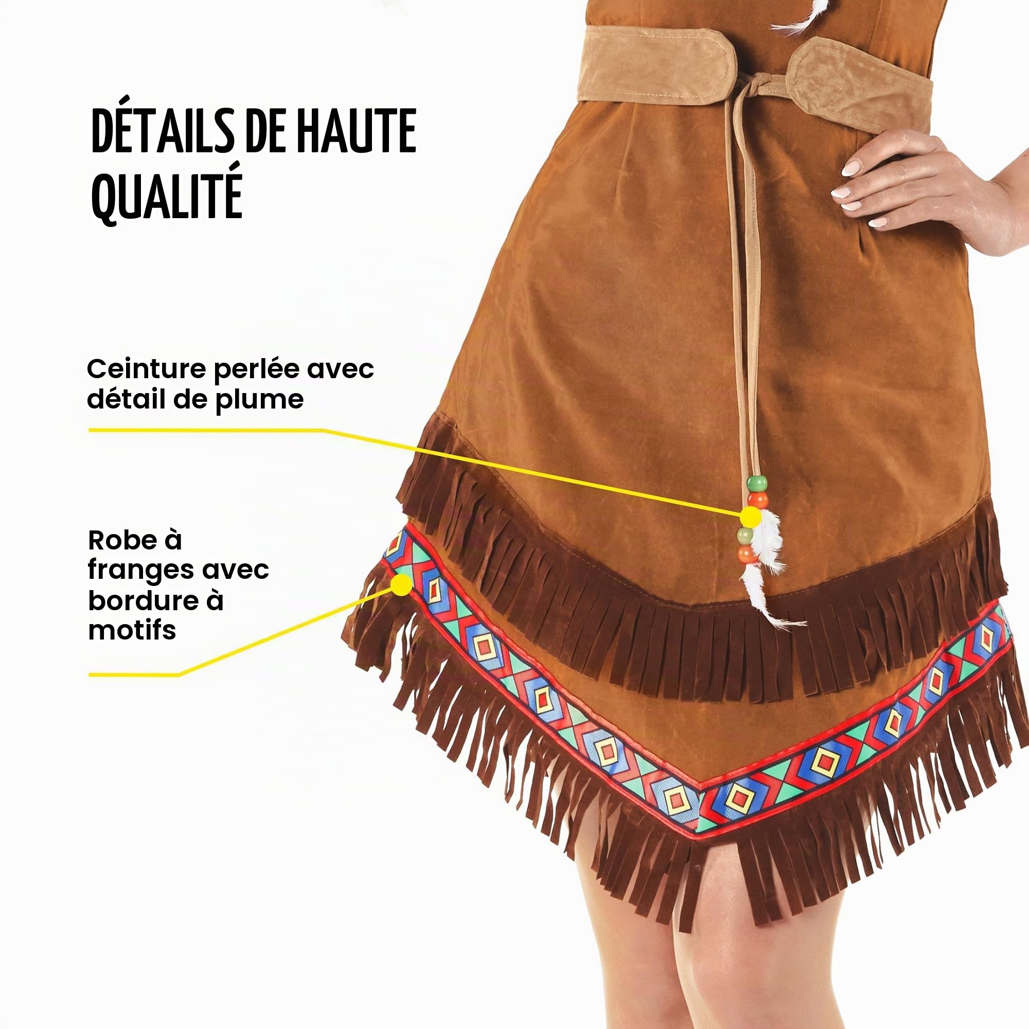 Fun Shack Deguisement Amerindienne Femme, Costume Halloween Femme