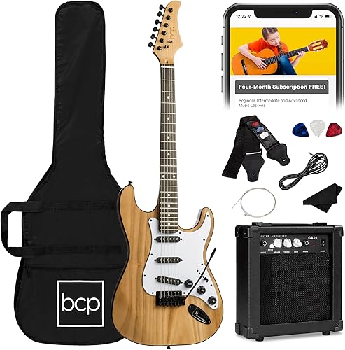Miniatura 13 de Best Choice Products Kit de iniciación de guitarra eléctrica para principiantes de tamaño completo de 39 pulgadas con funda, correa, amplificador