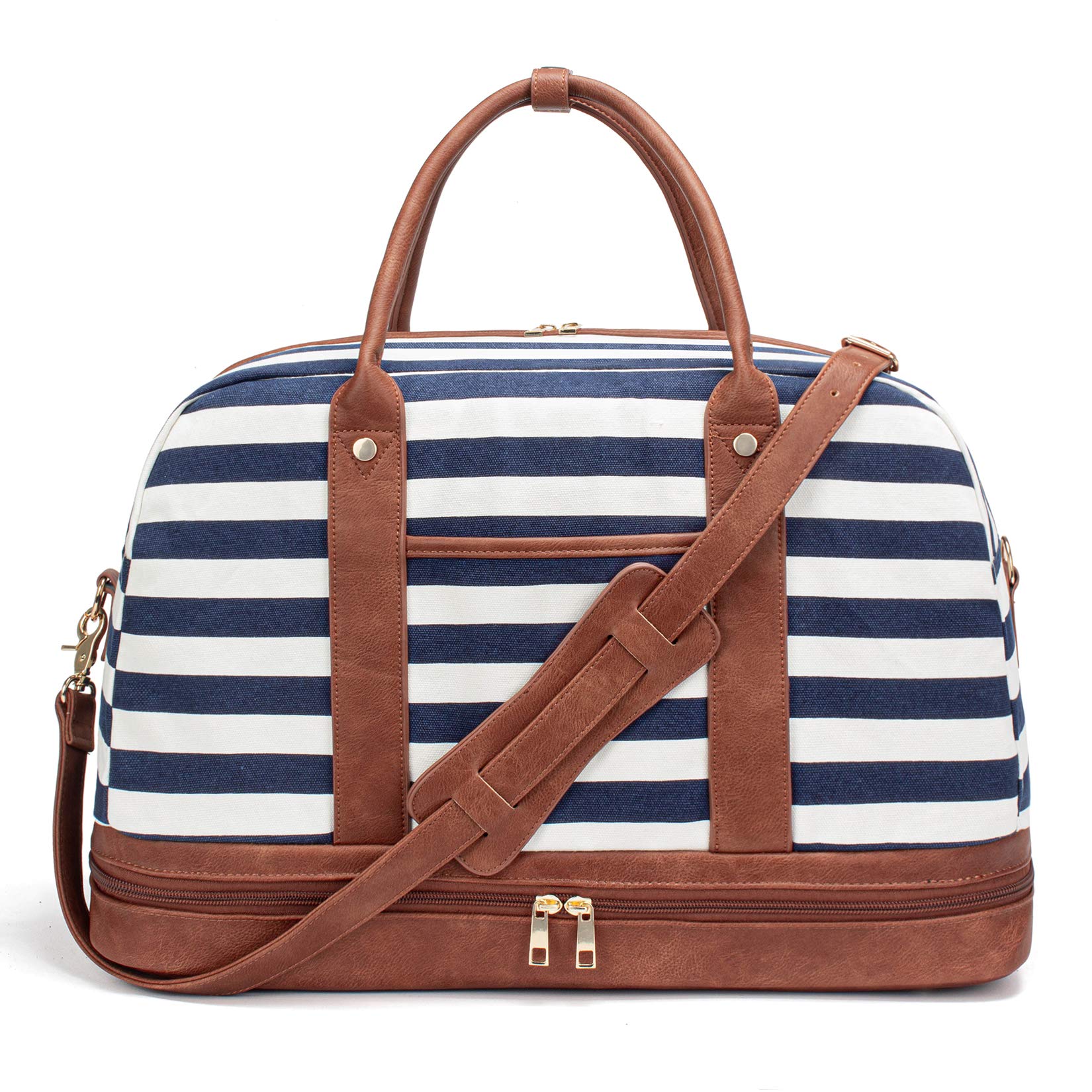SellerFun Borsa Da Viaggio 23 Litri Con Scomparto Scarpe - Leggera, Impermeabile, Pieghevole - Per Palestra, Weekend, Aereo - 2