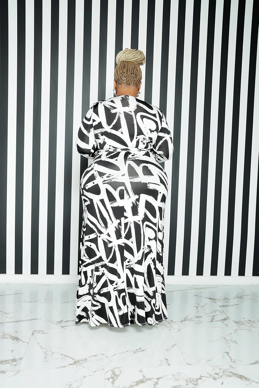 WUSENST Women's Casual Adjustable Spaghetti Strap Maxi Dress Plus Size Sundresses with Pockets - Image 4