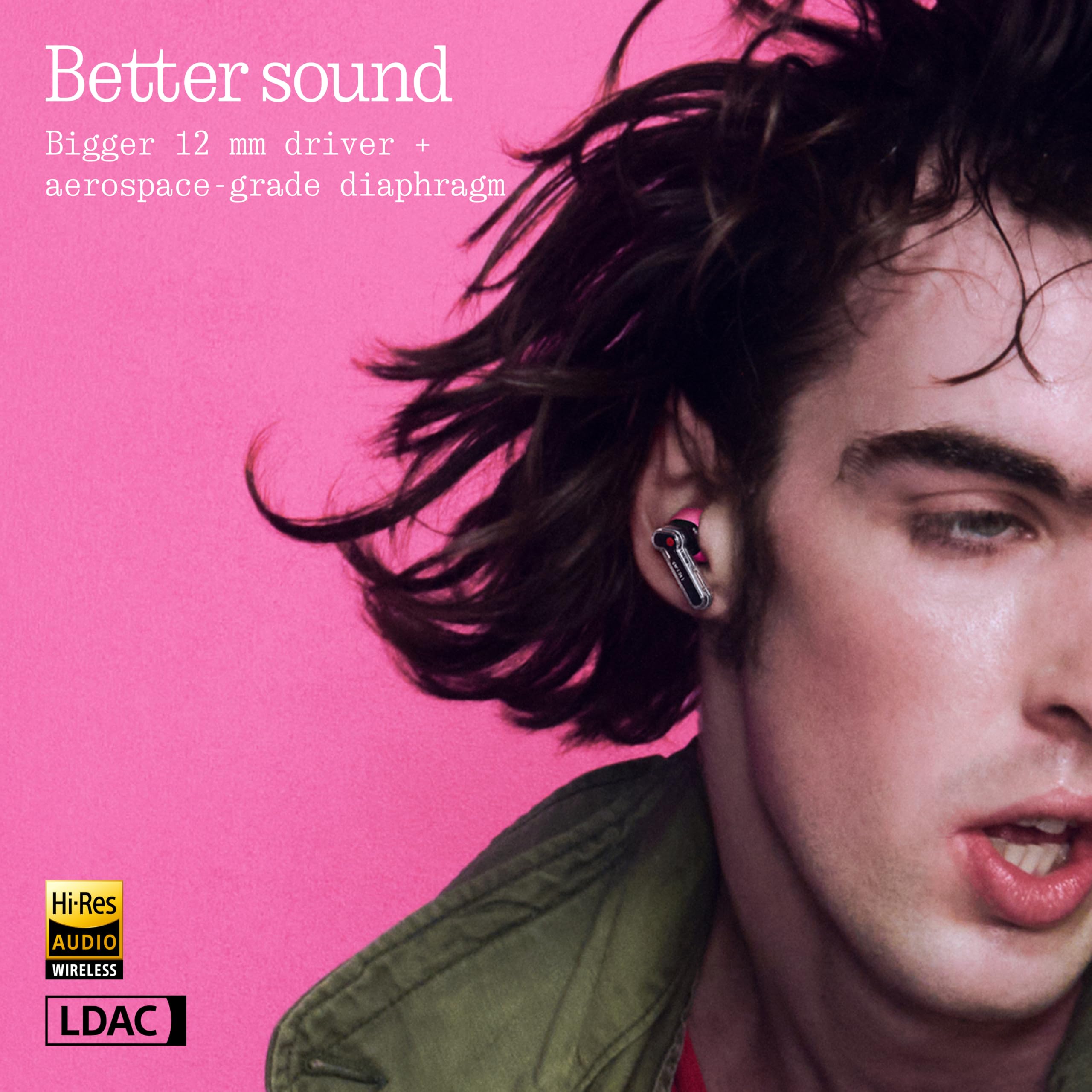 Nothing Ear (3a) Écouteurs Réduction Bruit, 45dB Hybrid ANC, Hi-Res Audio, 12mm Bass Boost, 6 Mics, Bluetooth Dual Connect pour Sport, Voyages, Travail