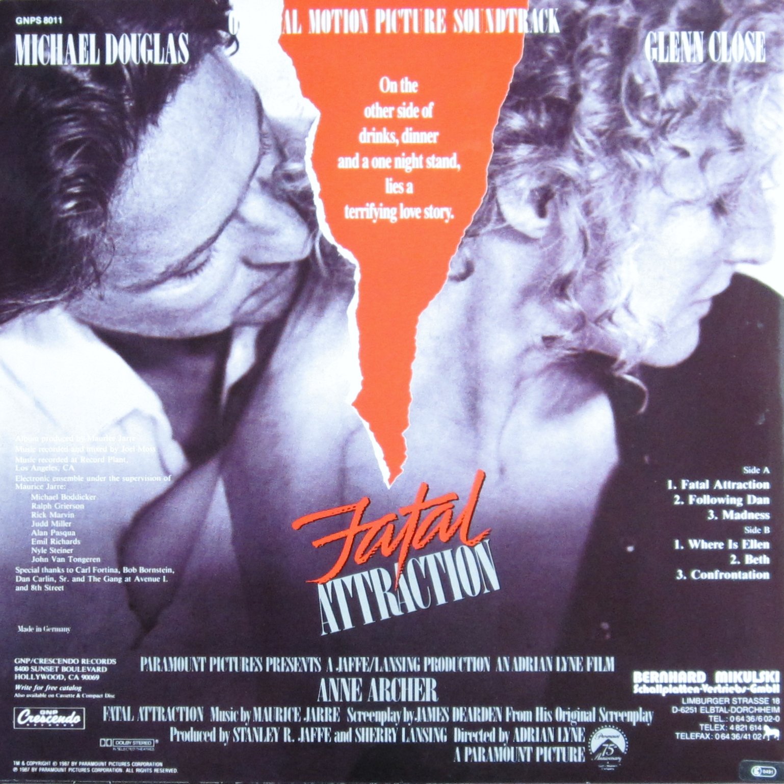 FATAL ATTRACTION (ORIGINAL SOUNDTRACK 1987)