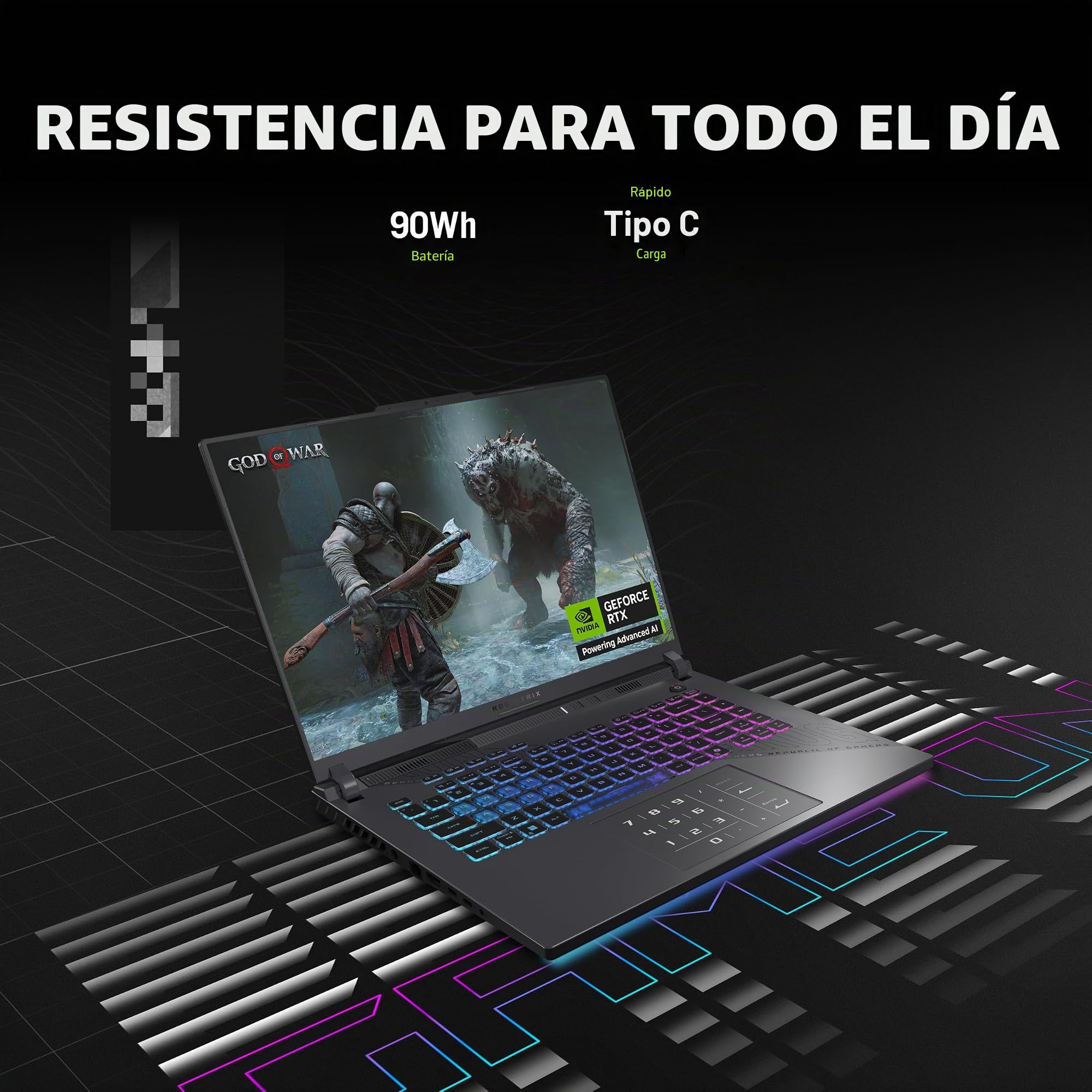 ASUS ROG Strix G16 (2025), 16" ROG Nebula 16:10 2.5K 240Hz/3ms, NVIDIA GeForce RTX 5070, AMD Ryzen 9 9955HX, 32GB DDR5-5600, 1TB PCIe Gen 4ª generación SSD, Wi-Fi 6. E