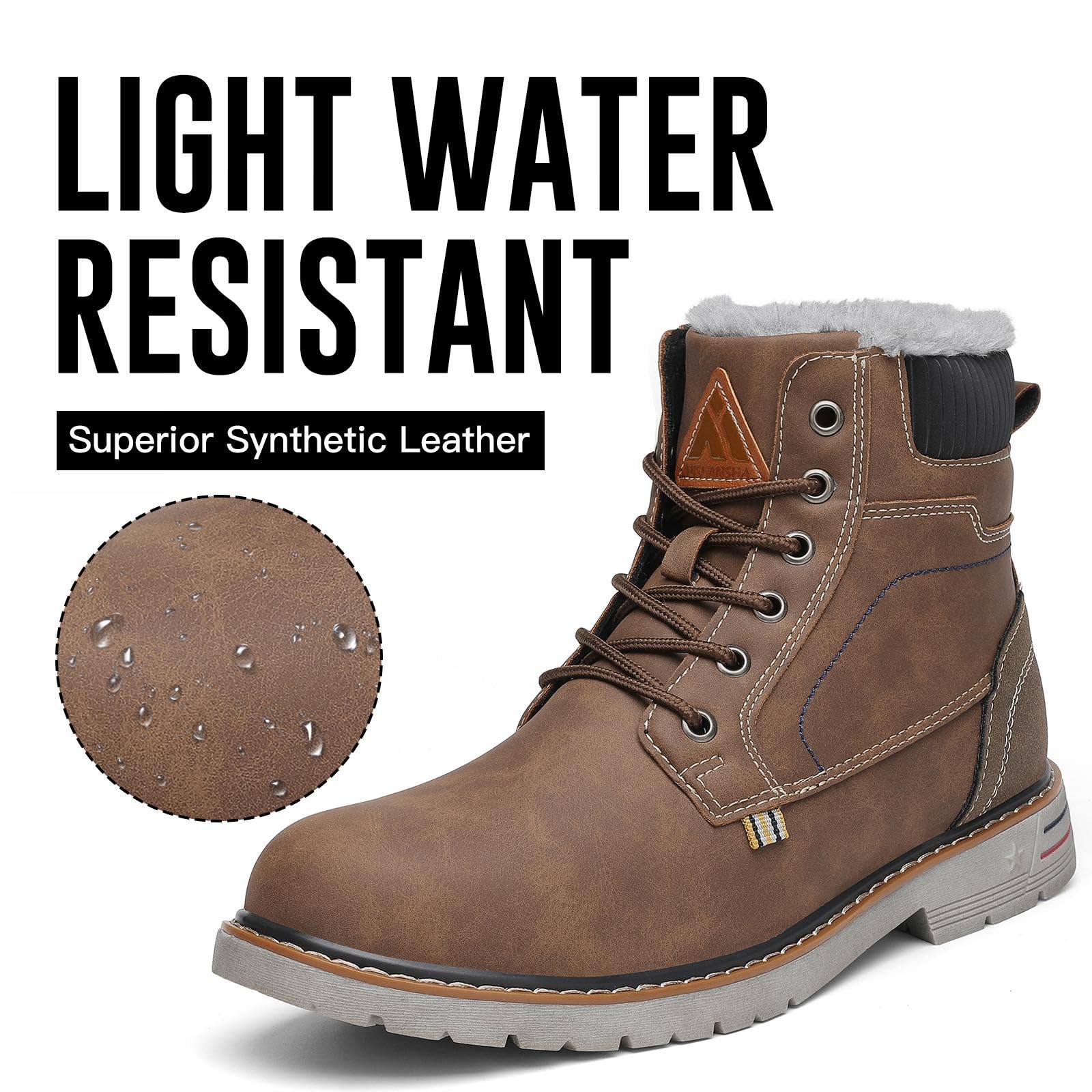 Mishansha Scarpe Uomo Stivaletti da Trekking Eleganti Scarpe da Ginnastica Stivali da Escursionismo Invernali Impermeabile Outdoor