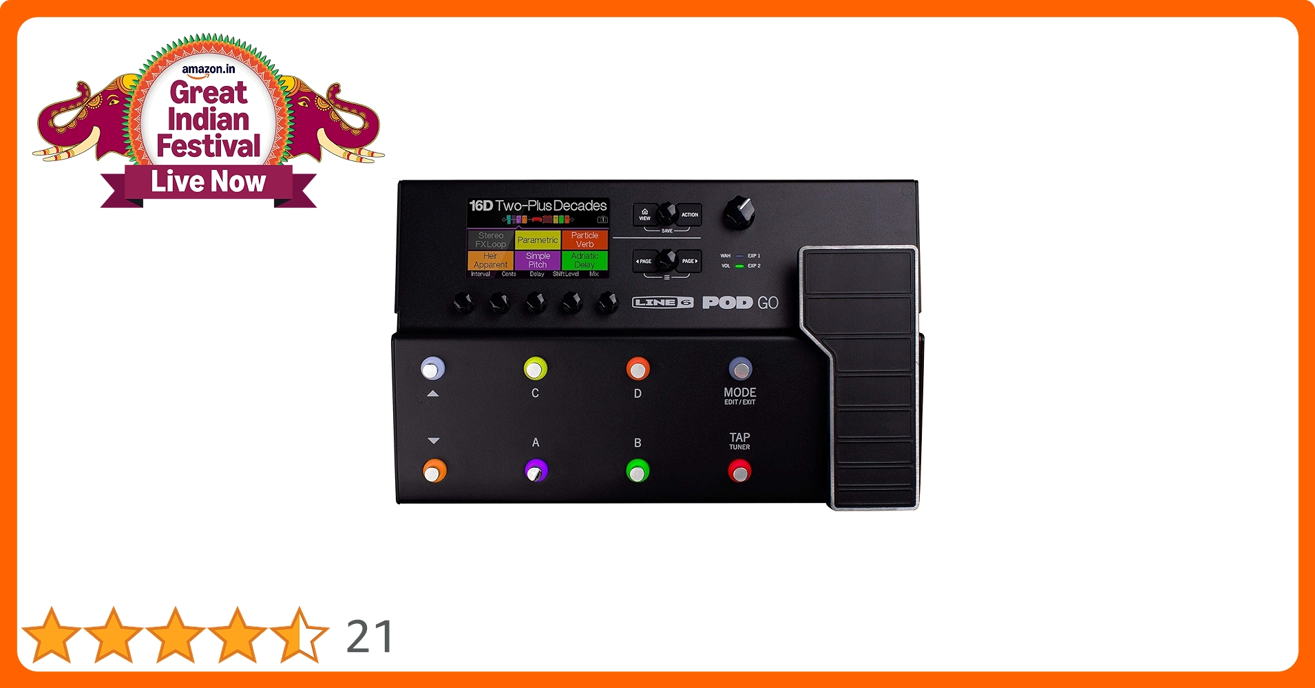 Line 6 POD Go Guitar Processor : Amazon.in: Musical Instruments