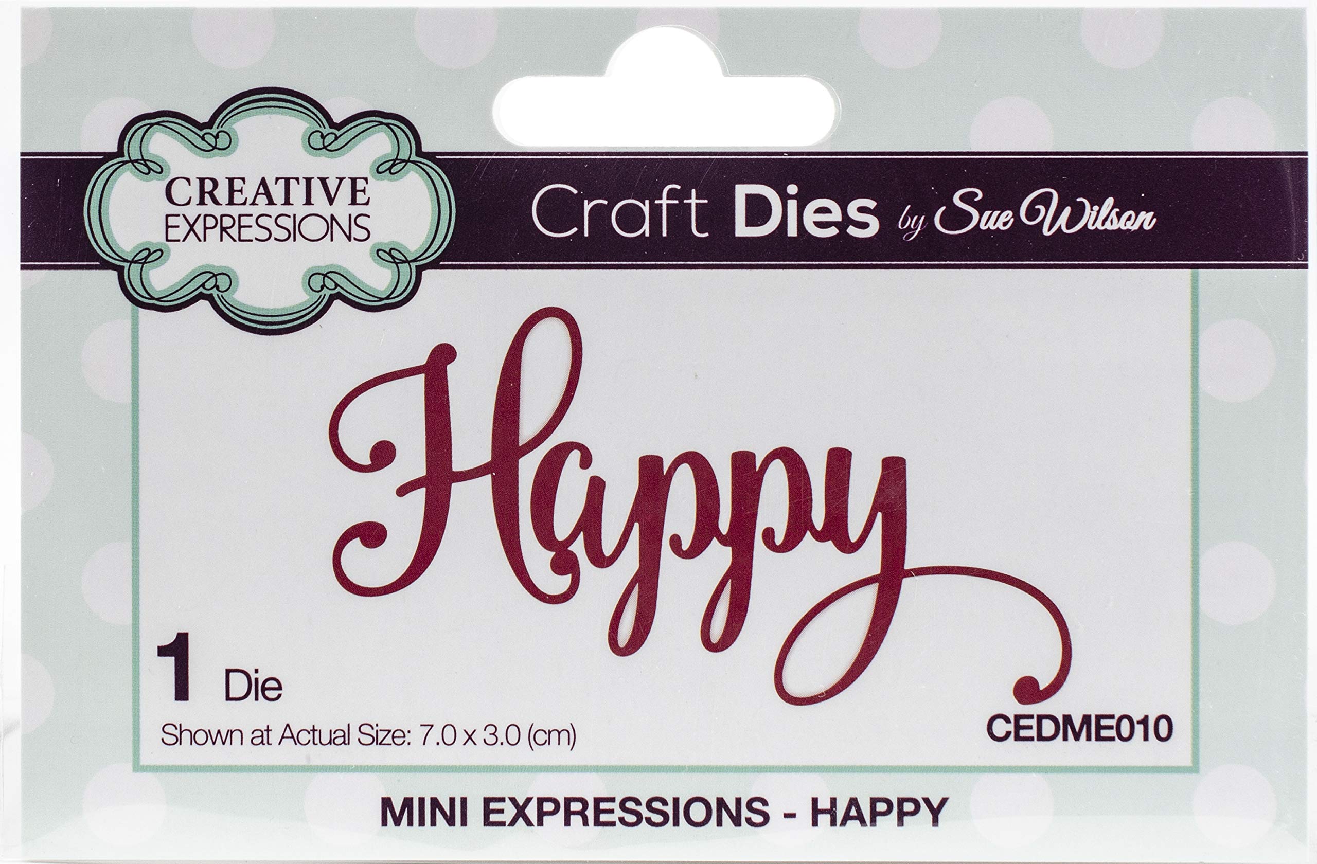 Creative Expressions Happy Sentiment Word Die Anniversary Birthday Card Making