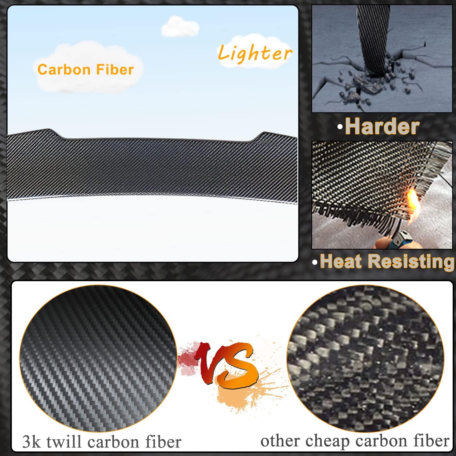 MCARCAR KIT Carbon Fiber Trunk Spoiler for BMW 3 Series E46 Sedan 1998-2005 4Door Auto Rear Boot Lid Highkick Duckbill Spoiler Wing Lip 316i 318i 320i 323i 325i 328i 330i M3 Factory Outlet