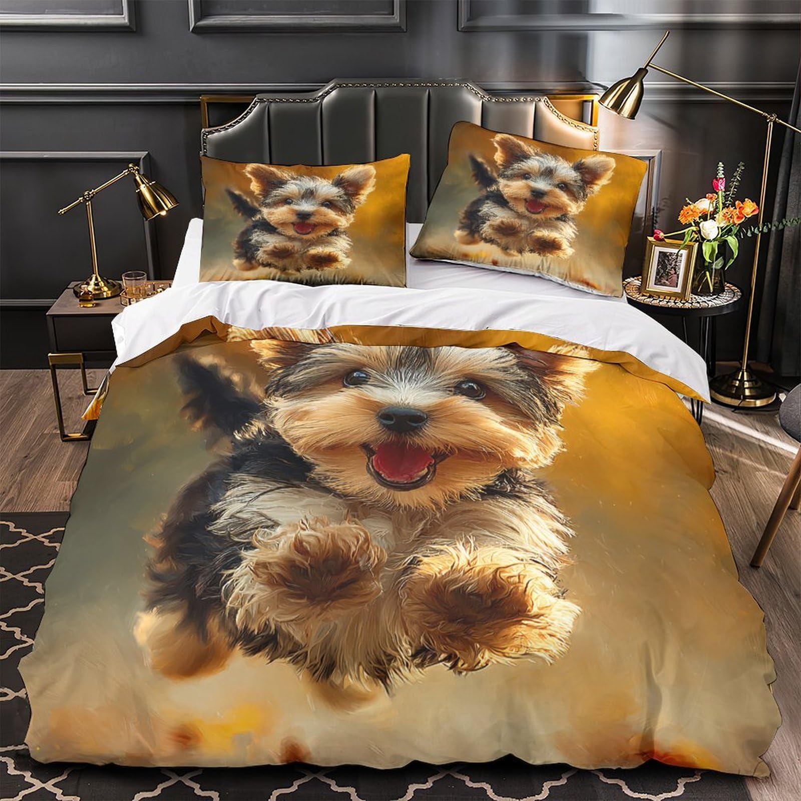 Parure de lit ours polaire 3D idéale pour chambre d'ado en hiver