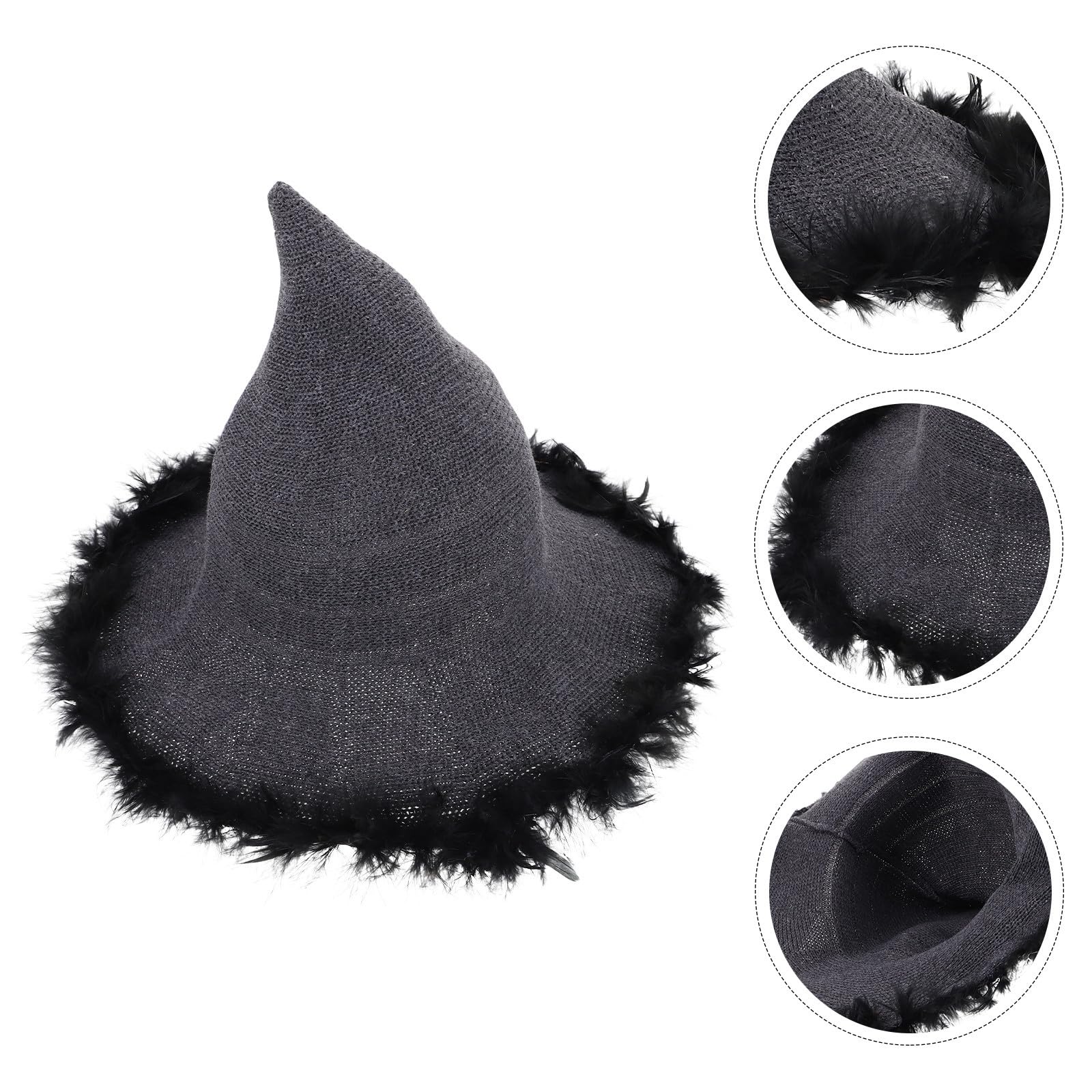 Tofficu 5 Piezas Gorro de Punto Cálido para Hombre de Lana, Estilo Vintage