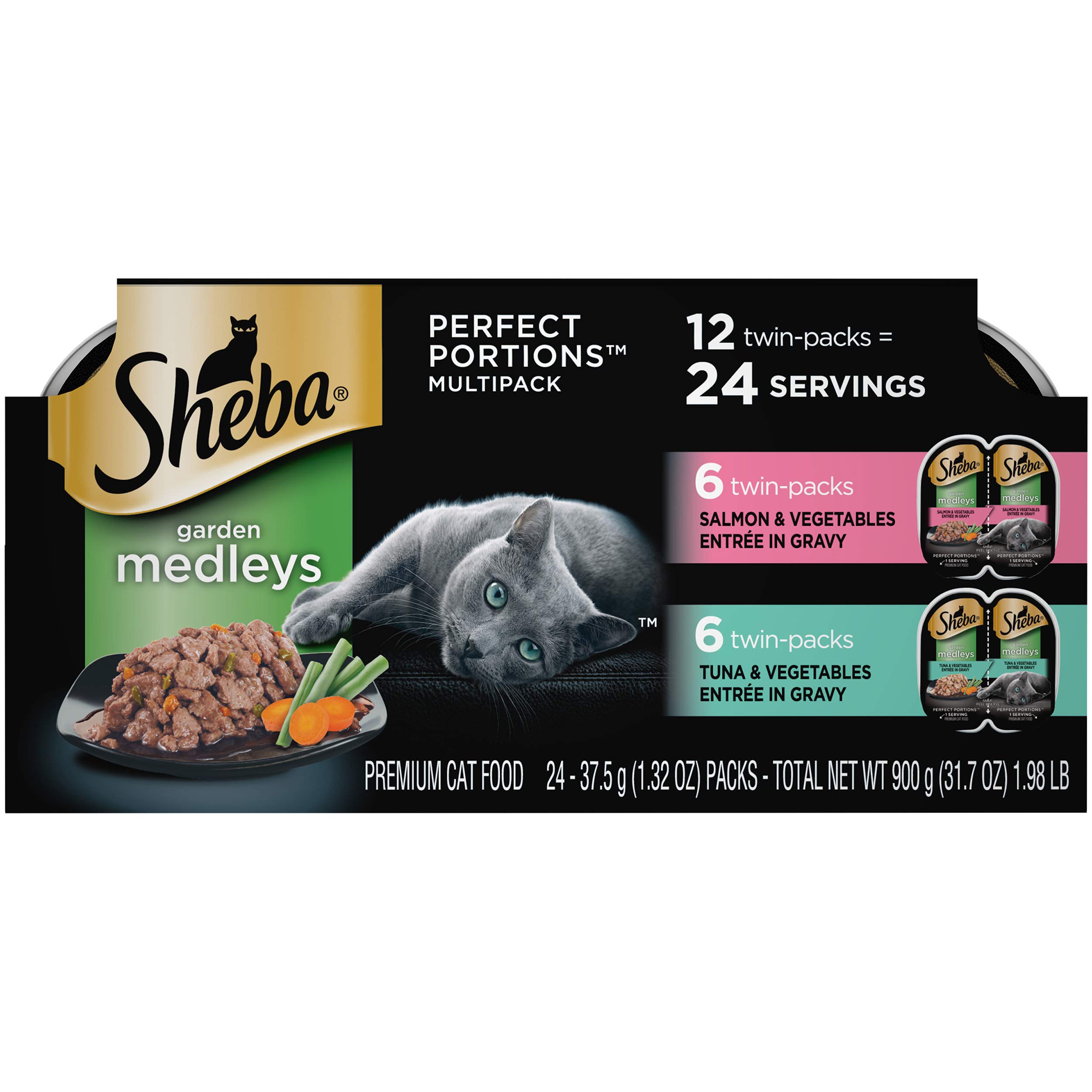 Buy Sheba Perfect Portions Garden Medleys in Gravy Wet Cat Food, 24