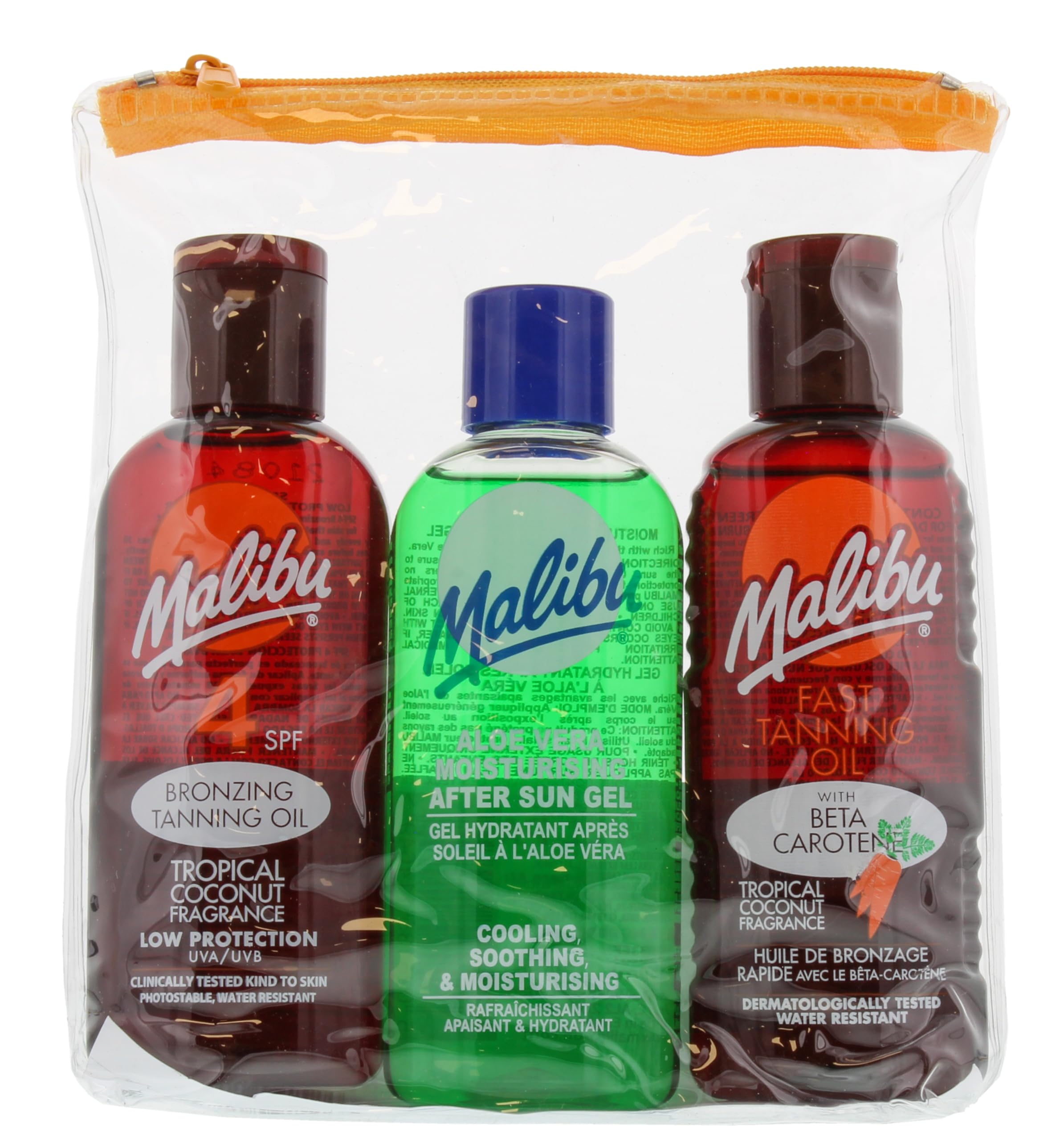 Malibu Sun Fast Tanning Travel Essentials, SPF 4 Bronzing and Beta Carotene O...